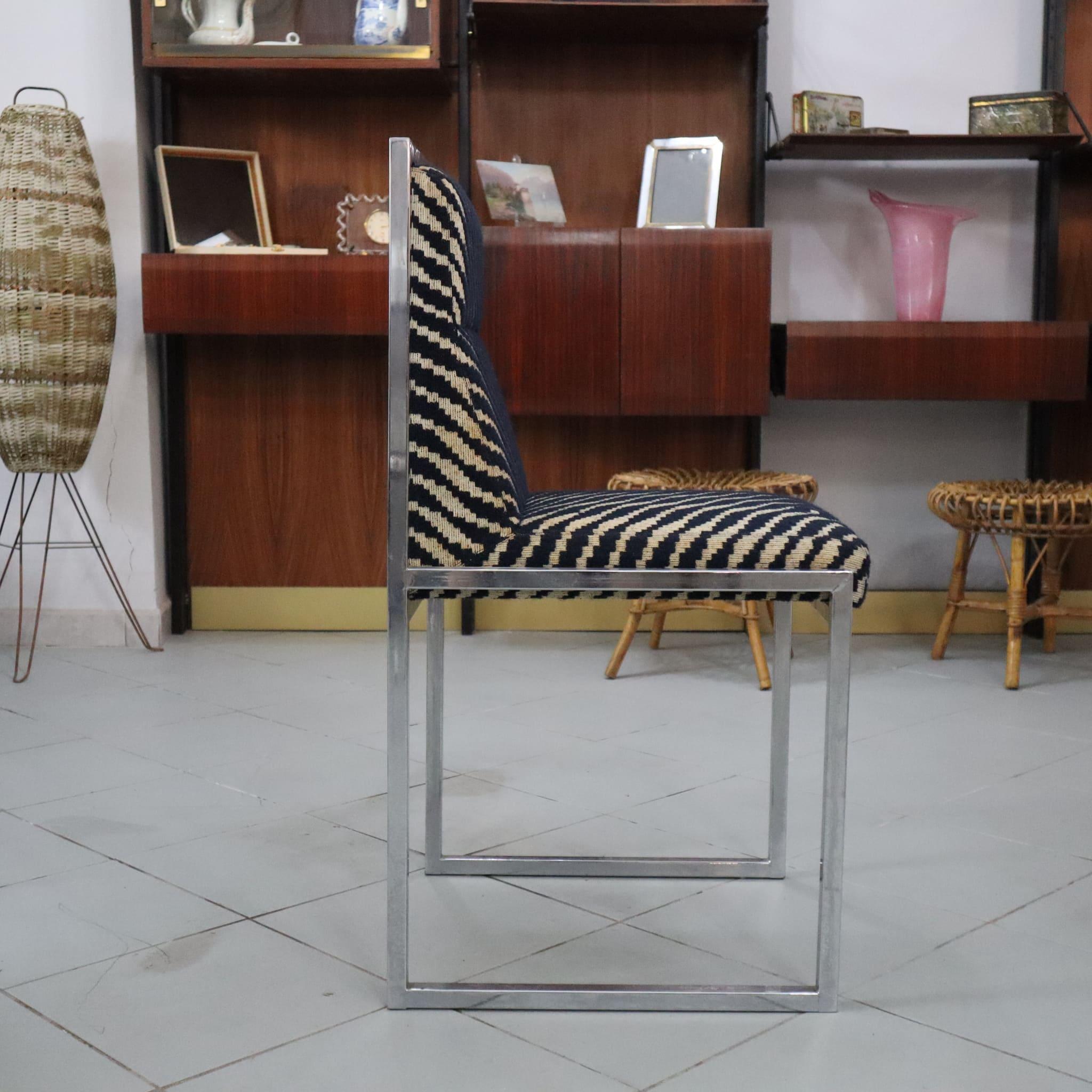 Mid-century modern italian Chairs by Nanda Vigo for Driade 1972, set of four For Sale 5