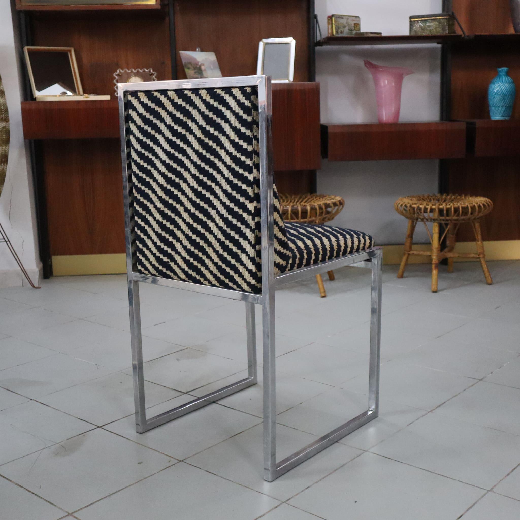 Mid-century modern italian Chairs by Nanda Vigo for Driade 1972, set of four For Sale 2