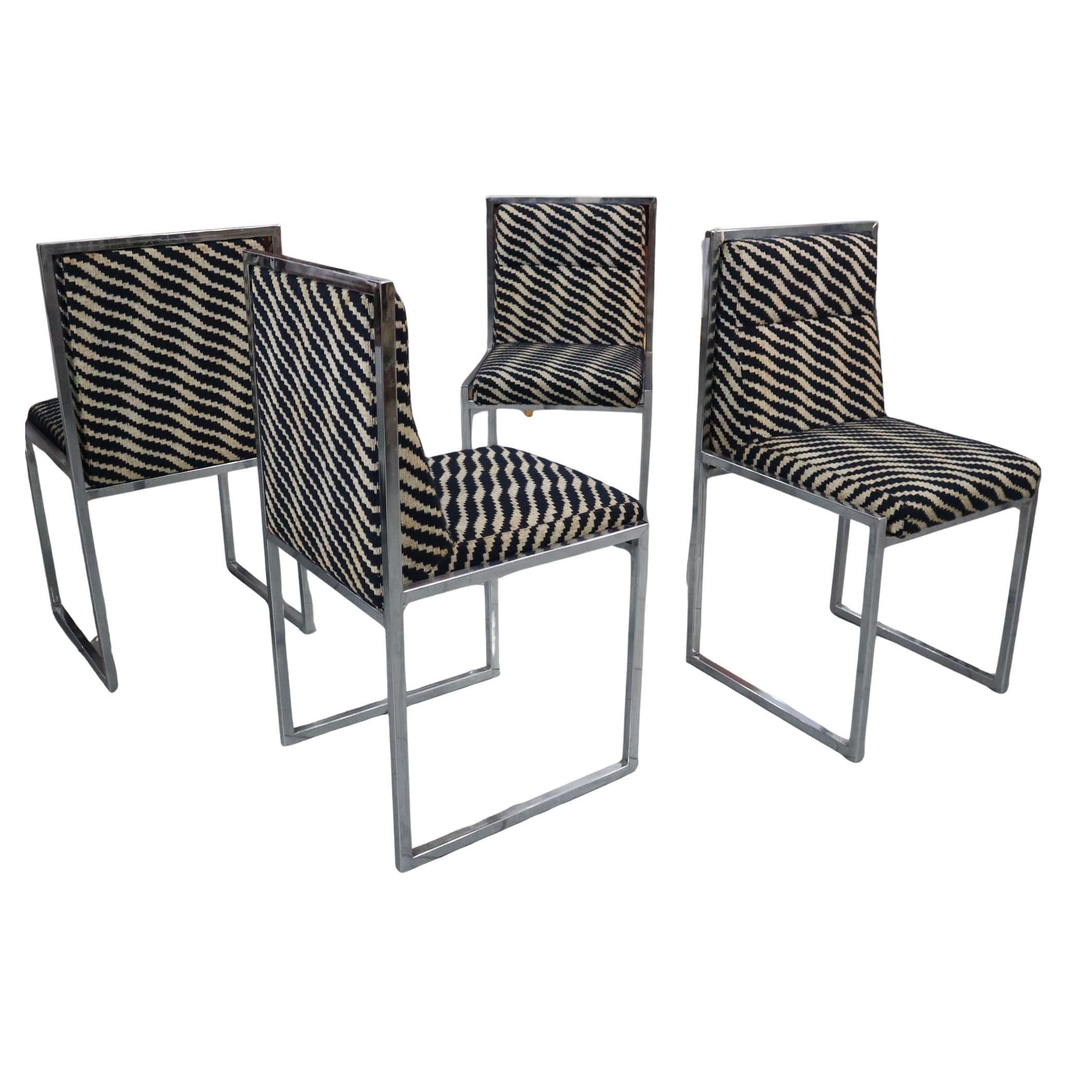 Mid-century modern italian Chairs by Nanda Vigo for Driade 1972, set of four For Sale