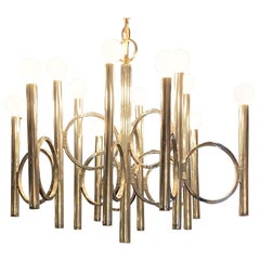 Mid-Century Modern Italian Chandelier by Sciolari for Lightolier