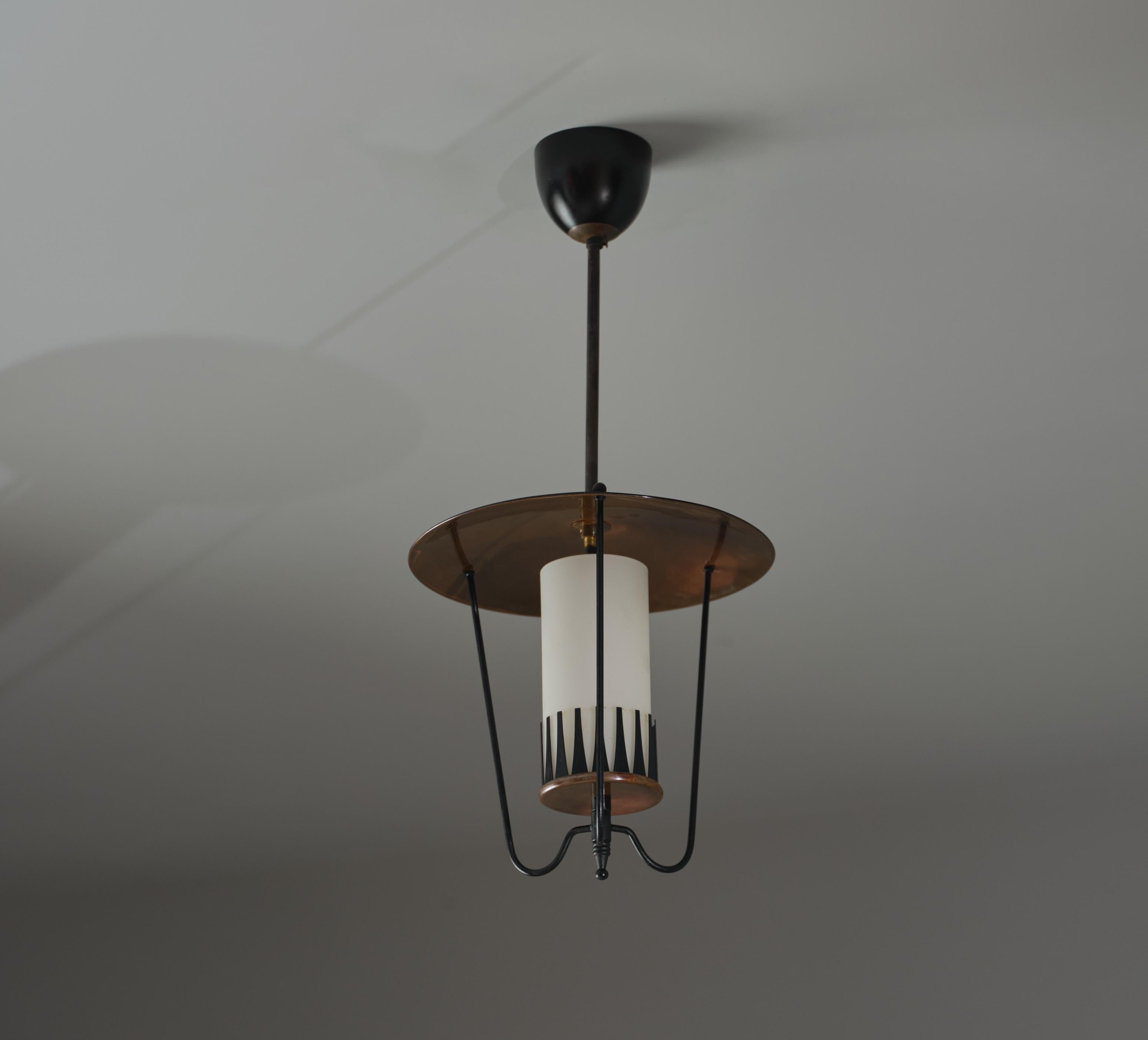 Metà XX secolo Lampadario italiano moderno di metà secolo in vendita