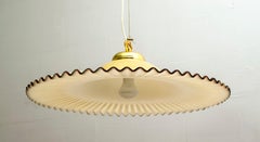 Mid-Century Modern Italian Chandelier Scalloped Murano Glass, 1970