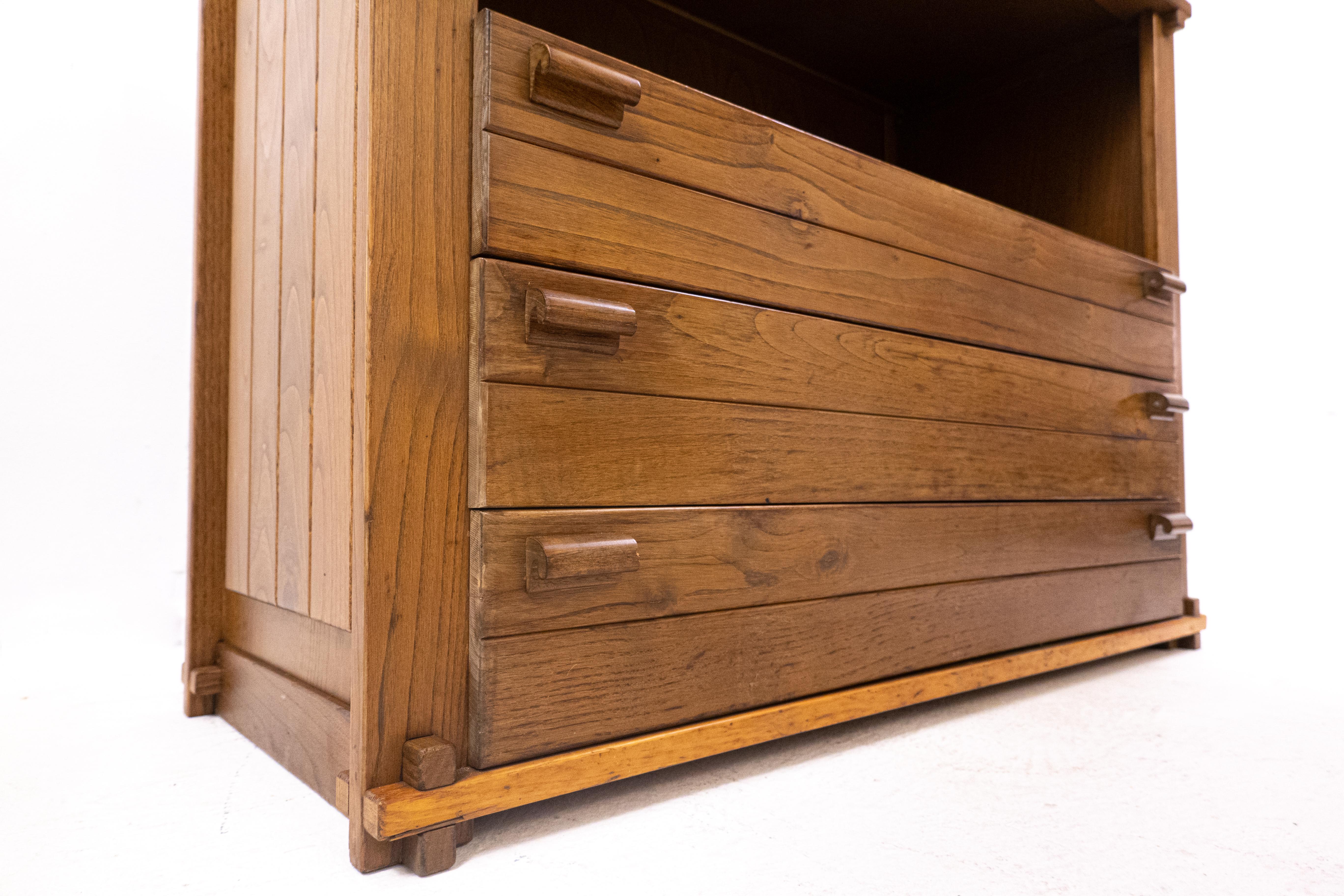 Mid-Century Modern Italian Chest of Drawers, Oak, 1970s, 3 Chests Sold Per Unit For Sale 1