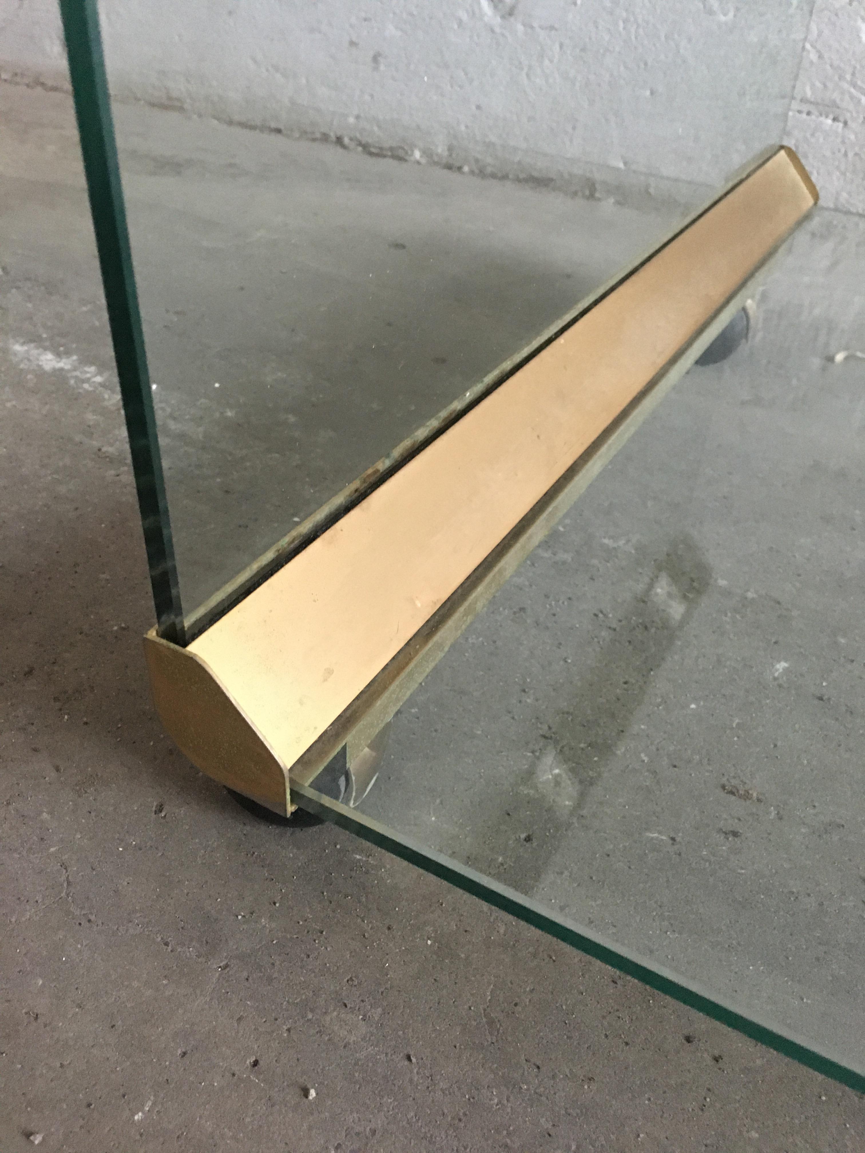 Mid-Century Modern Italian Chrome and Glass Coffee Table by Gallotti & Radice For Sale 2