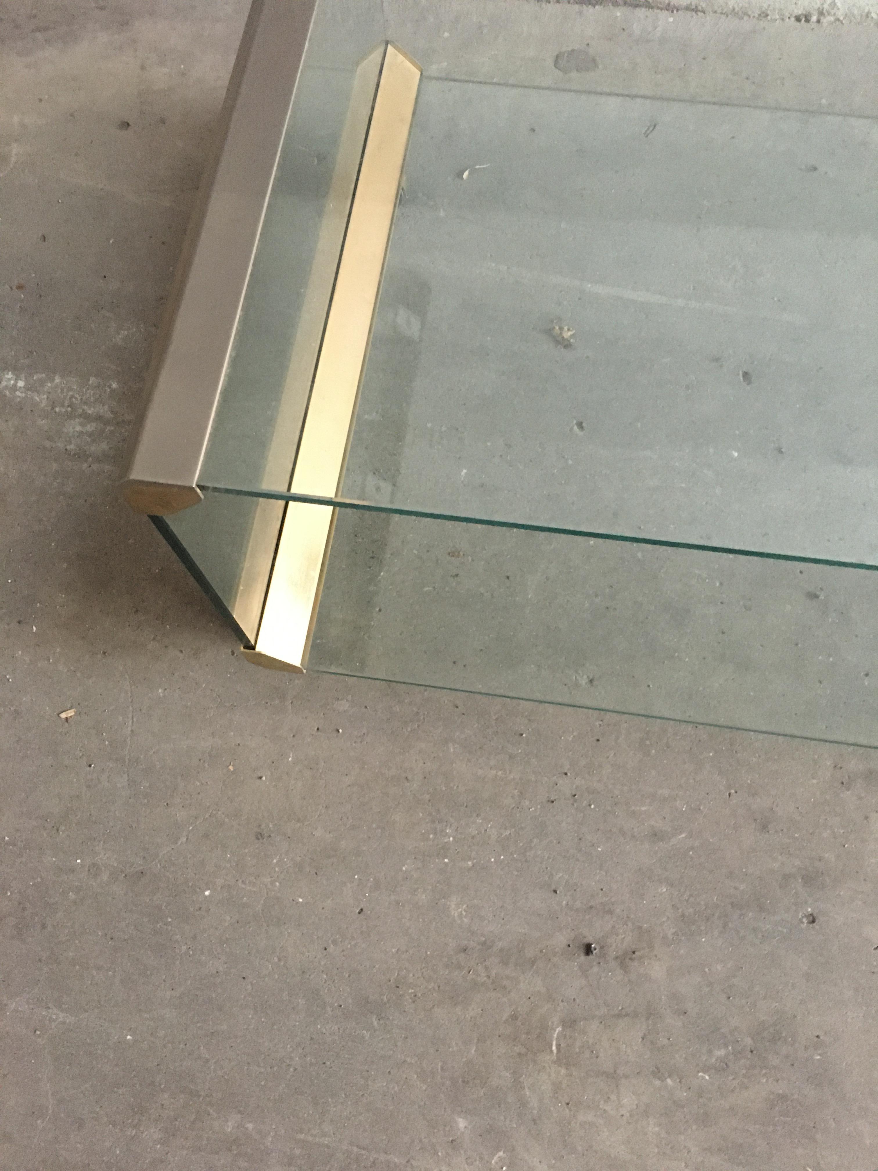 Mid-Century Modern Italian Chrome and Glass Coffee Table by Gallotti & Radice For Sale 1
