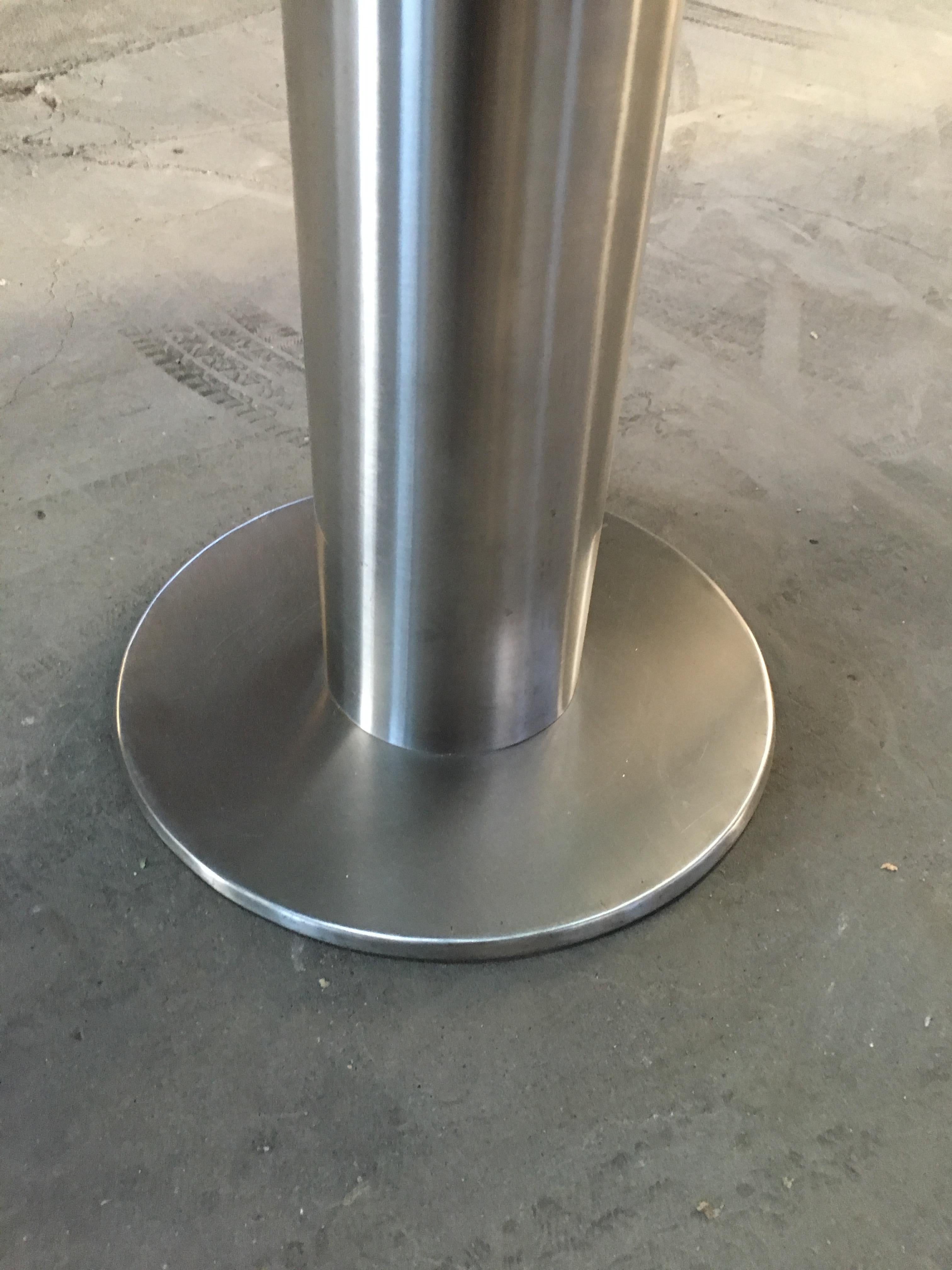 Mid-Century Modern Italian Chrome Table with Round Glass Top from 1970s For Sale 5