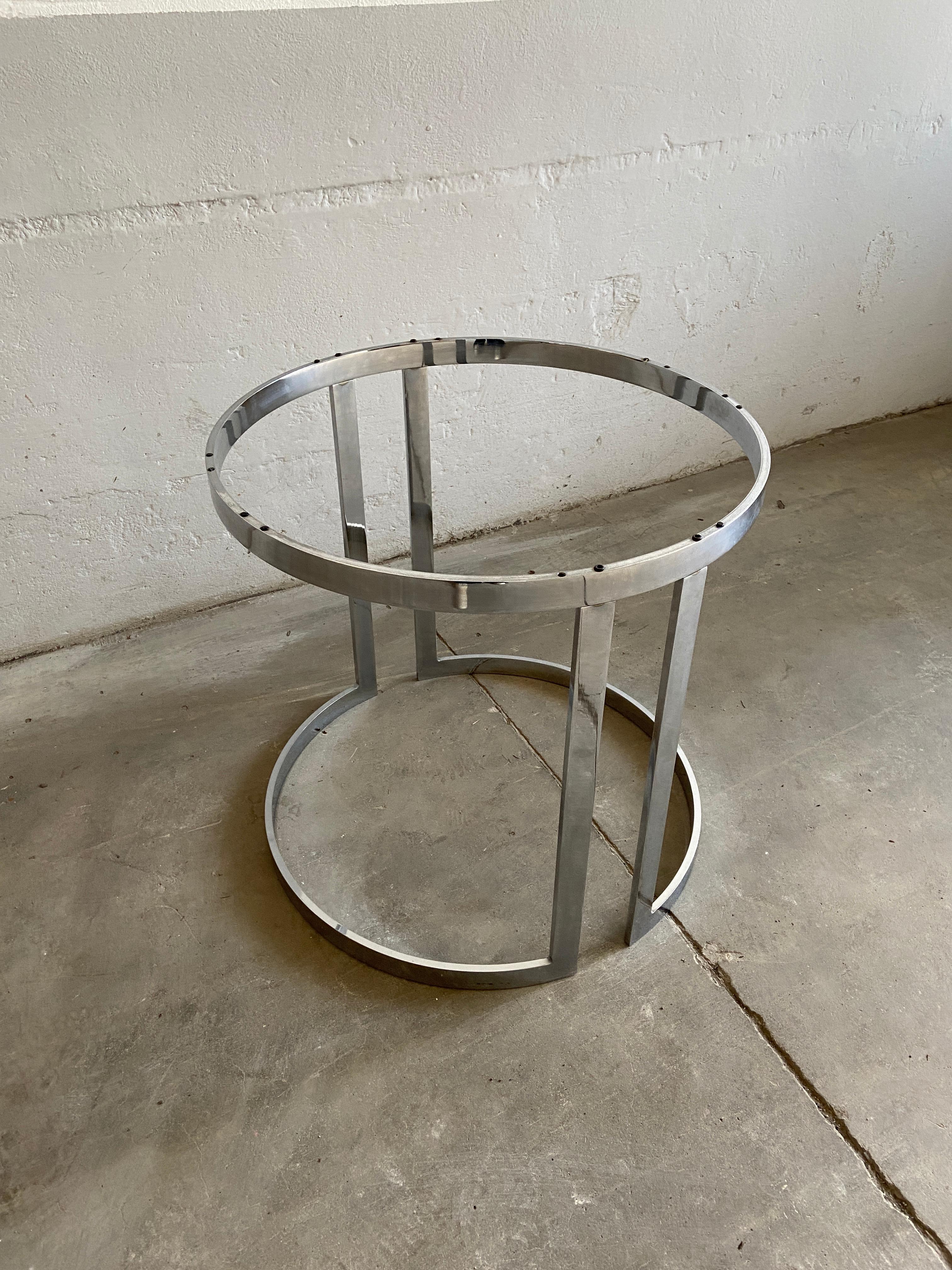 Mid-Century Modern Italian Chrome Table with Smoked Glass Top, 1970s 5