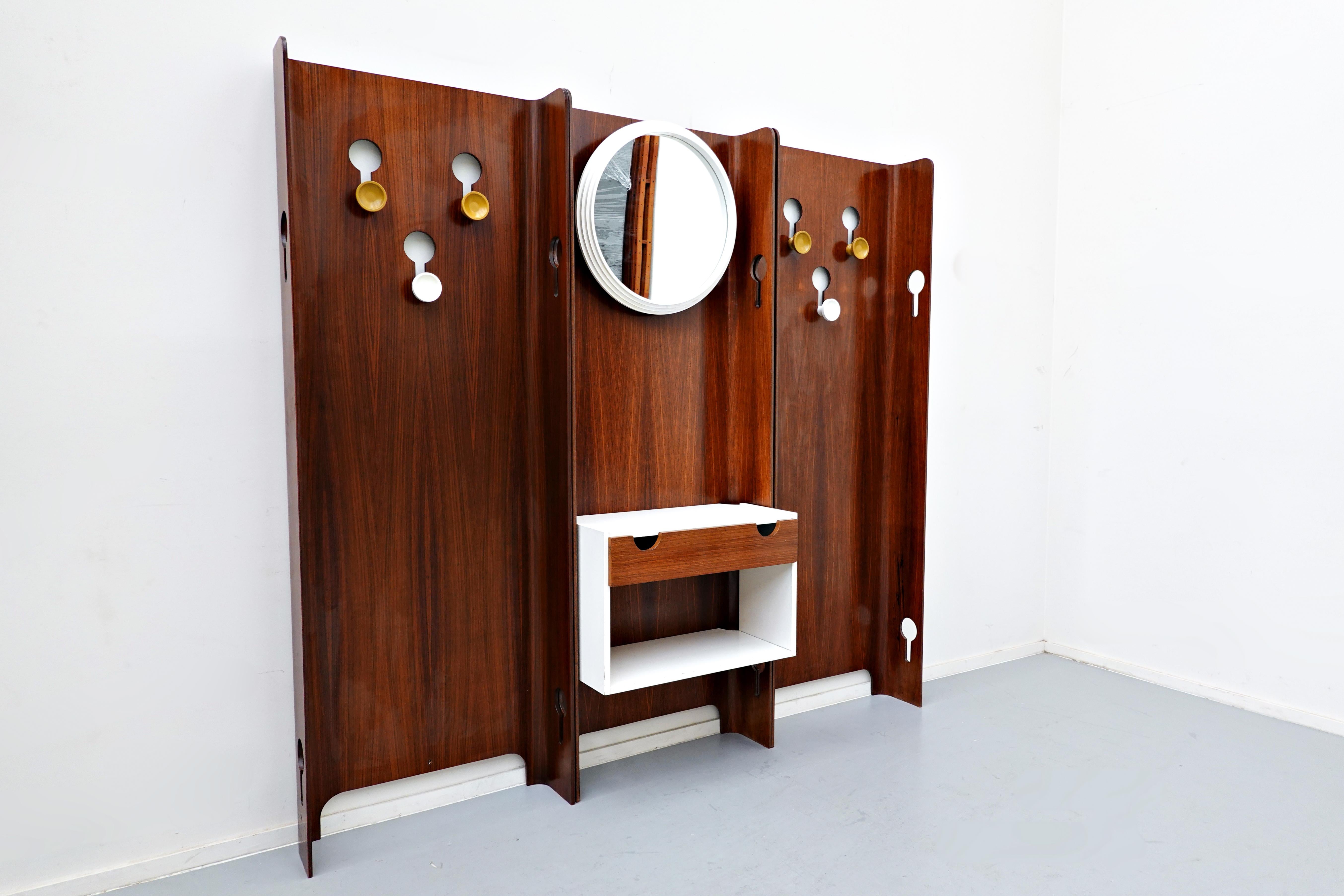 Wood Mid-Century Modern Italian Coat Rack by Carlo de Carli, 1960s