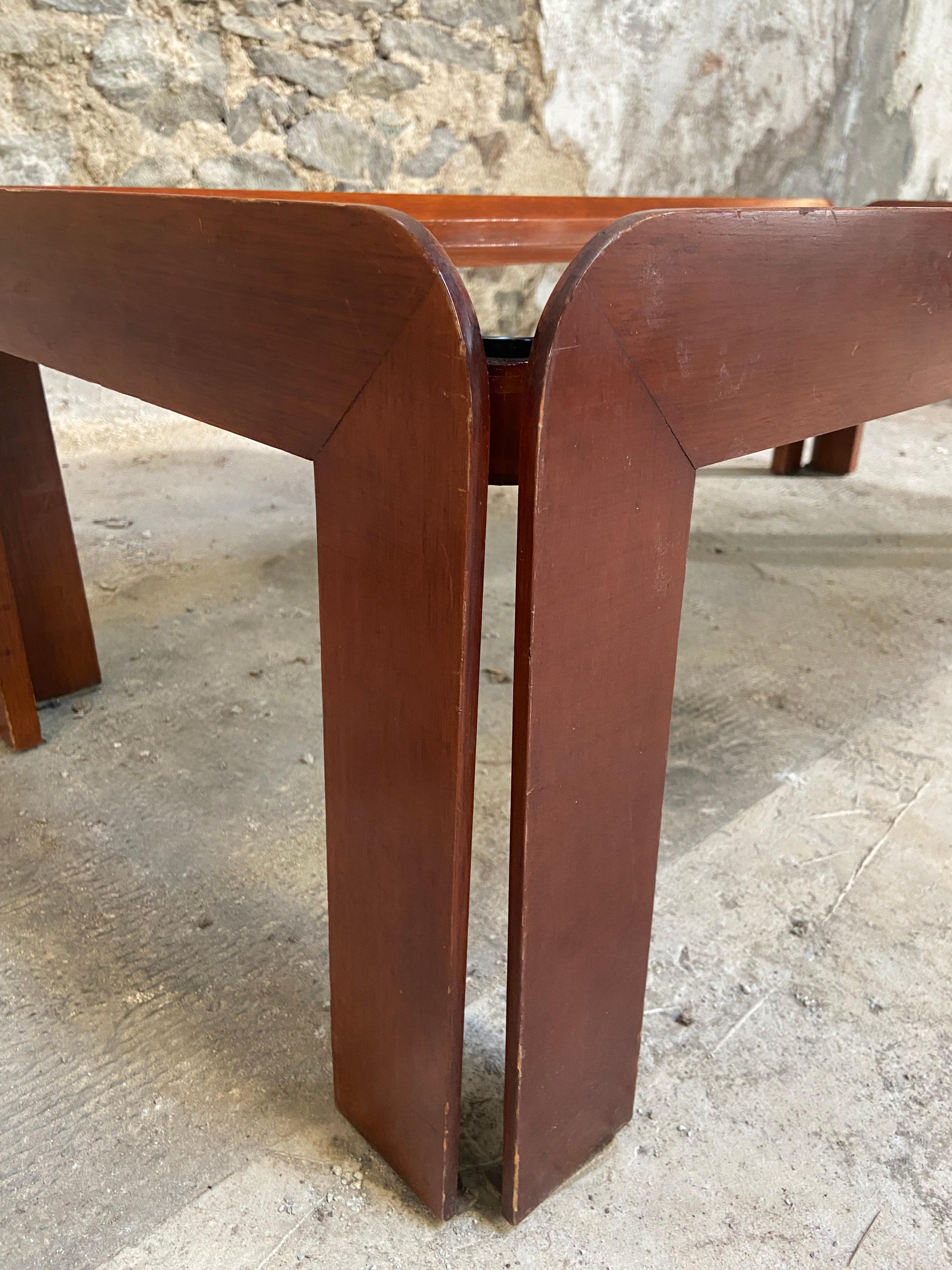 Mid-Century Modern Italian Coffee or Sofa Table by Afra & Tobia Scarpa, 1960s For Sale 8
