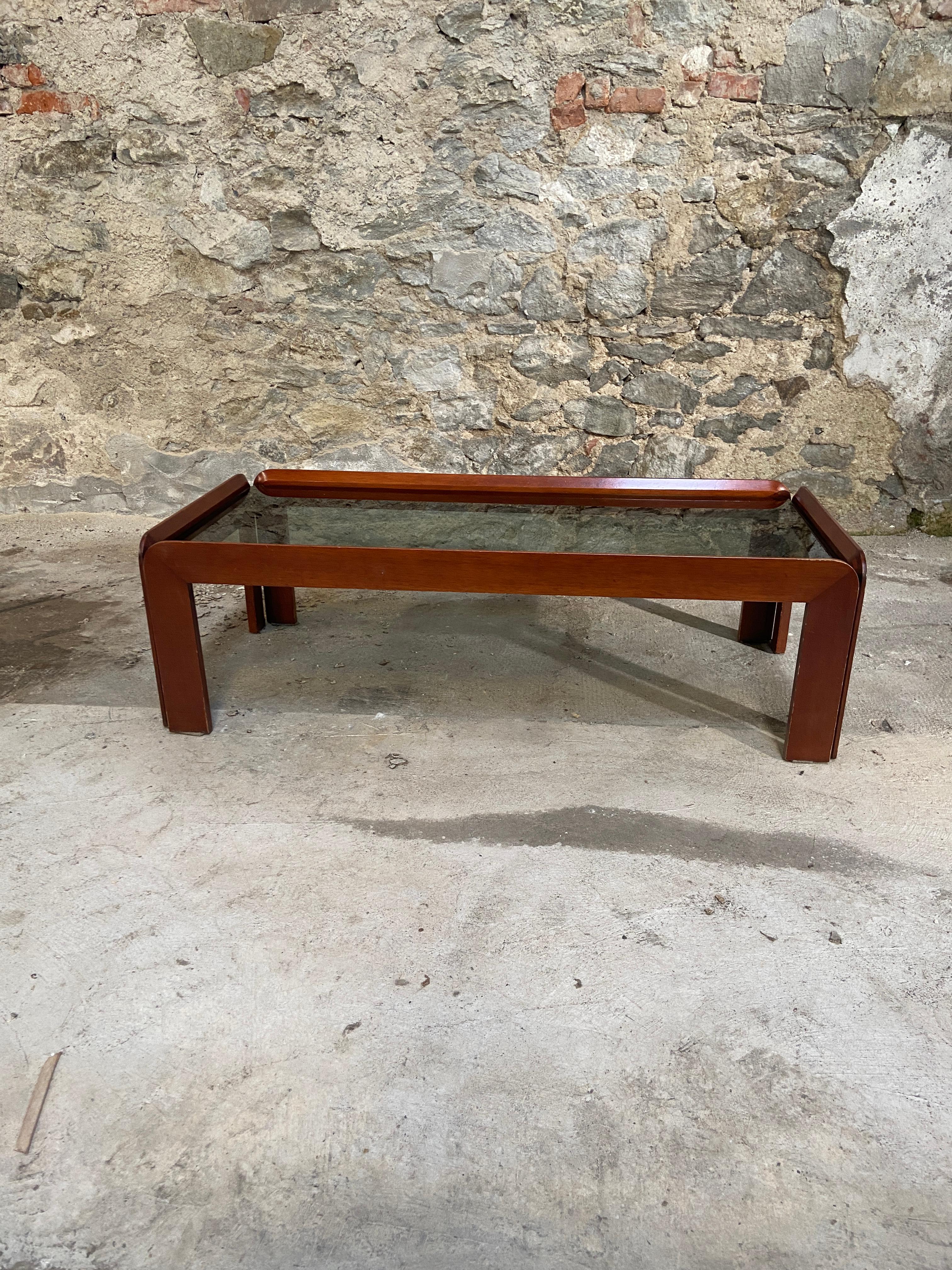 Mid-Century Modern Italian Coffee or Sofa Table by Afra & Tobia Scarpa, 1960s In Good Condition For Sale In Prato, IT