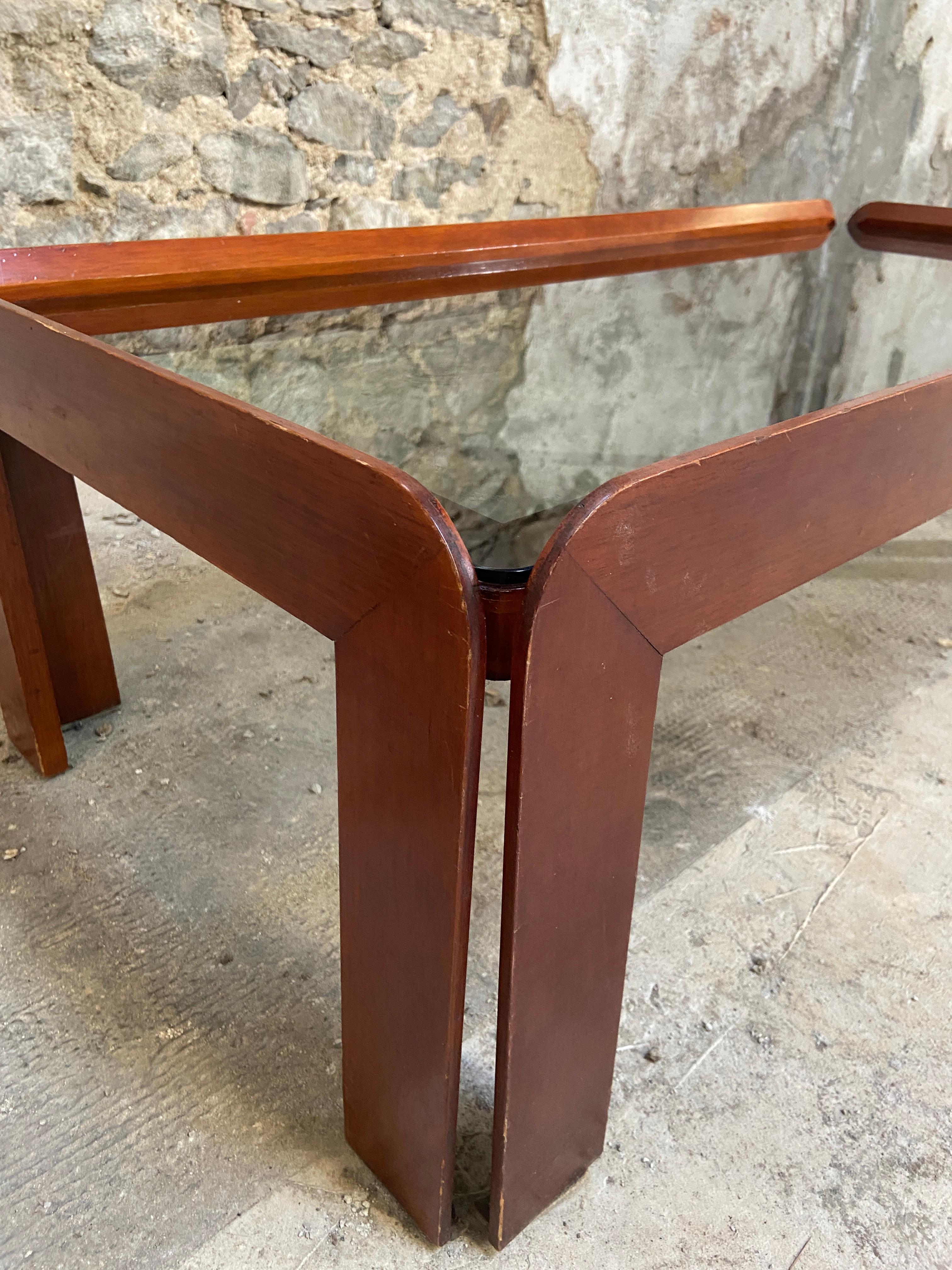 Mid-Century Modern Italian Coffee or Sofa Table by Afra & Tobia Scarpa, 1960s For Sale 2