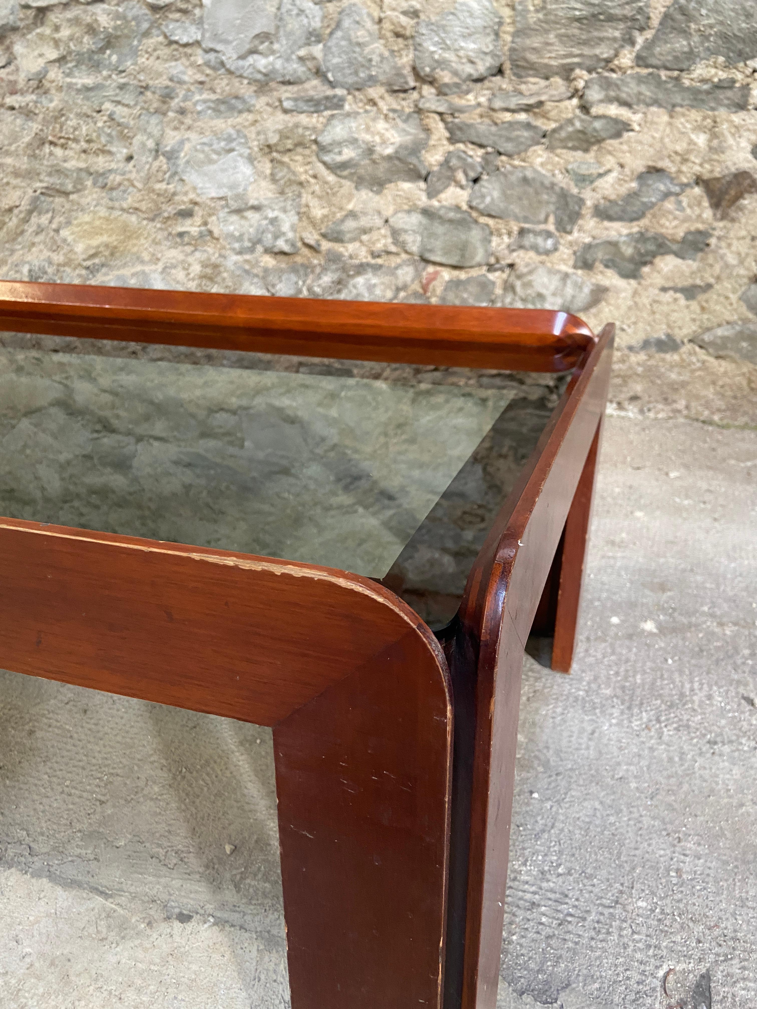 Mid-Century Modern Italian Coffee or Sofa Table by Afra & Tobia Scarpa, 1960s For Sale 3