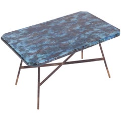 tabletop cloud Mid-century modern Italian Coffee Table with Enamel Top
