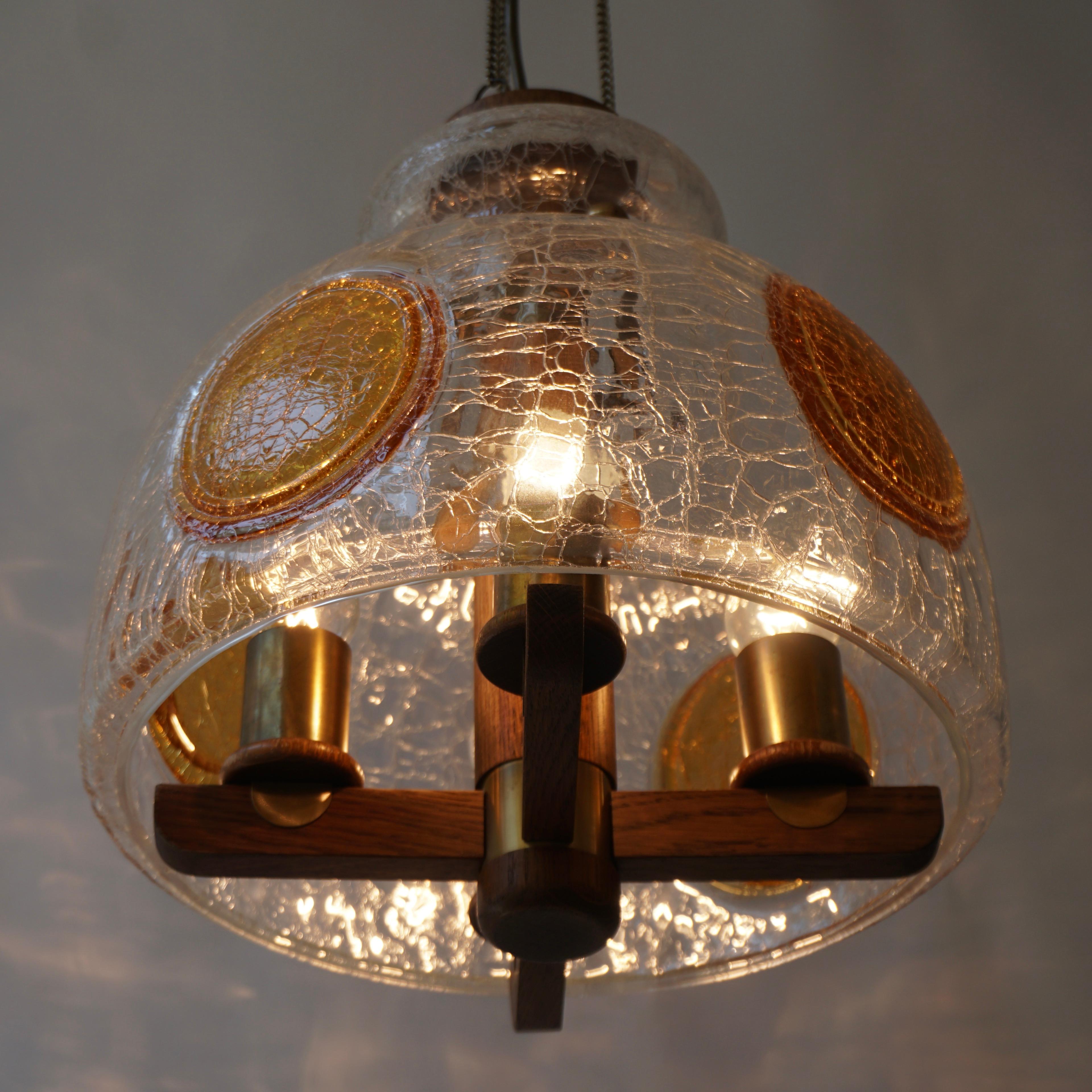 Lampe à suspension italienne en verre d'art soufflé à la bouche coloré de Murano, mi-siècle moderne en vente 9