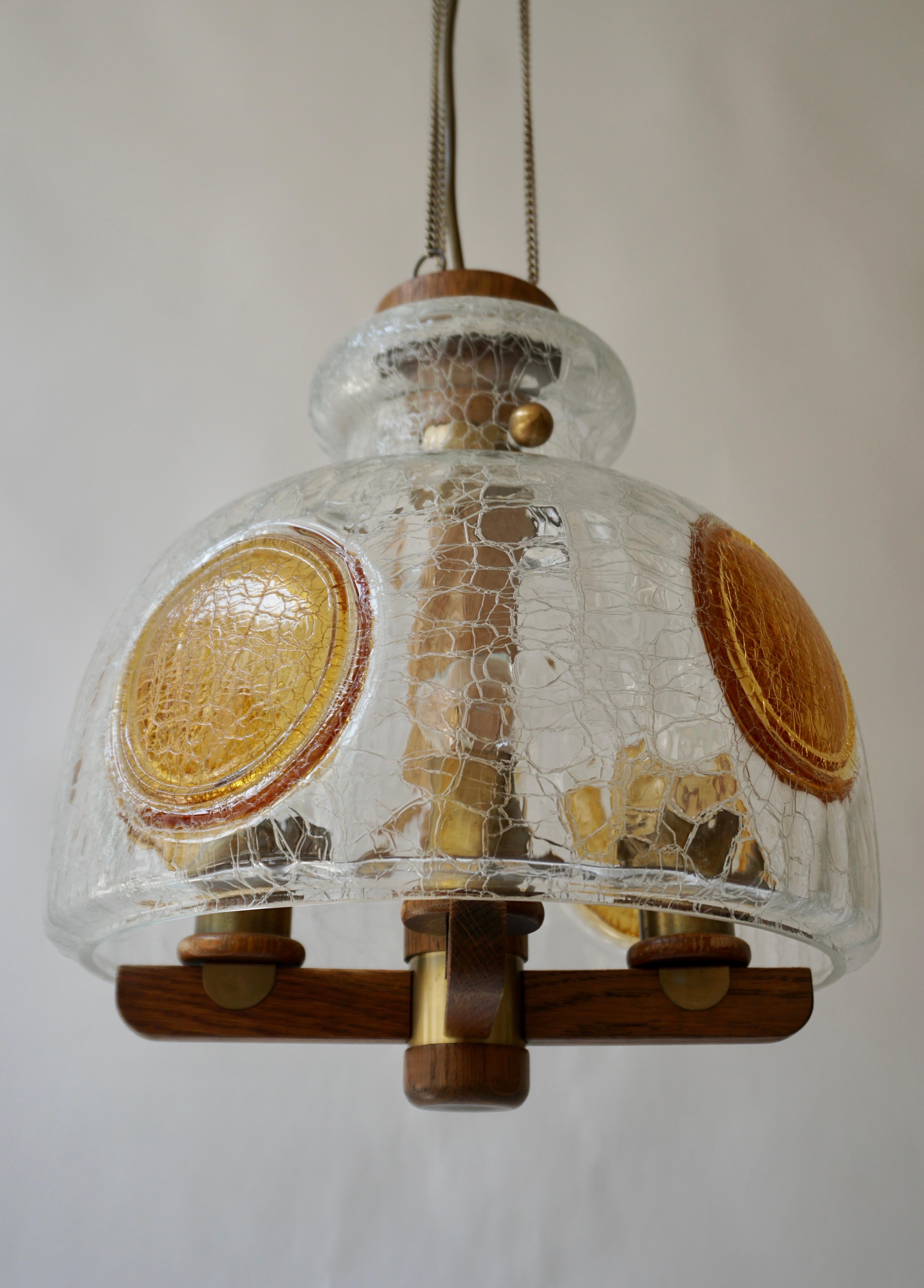 Mid-Century Modern Lampe à suspension italienne en verre d'art soufflé à la bouche coloré de Murano, mi-siècle moderne en vente