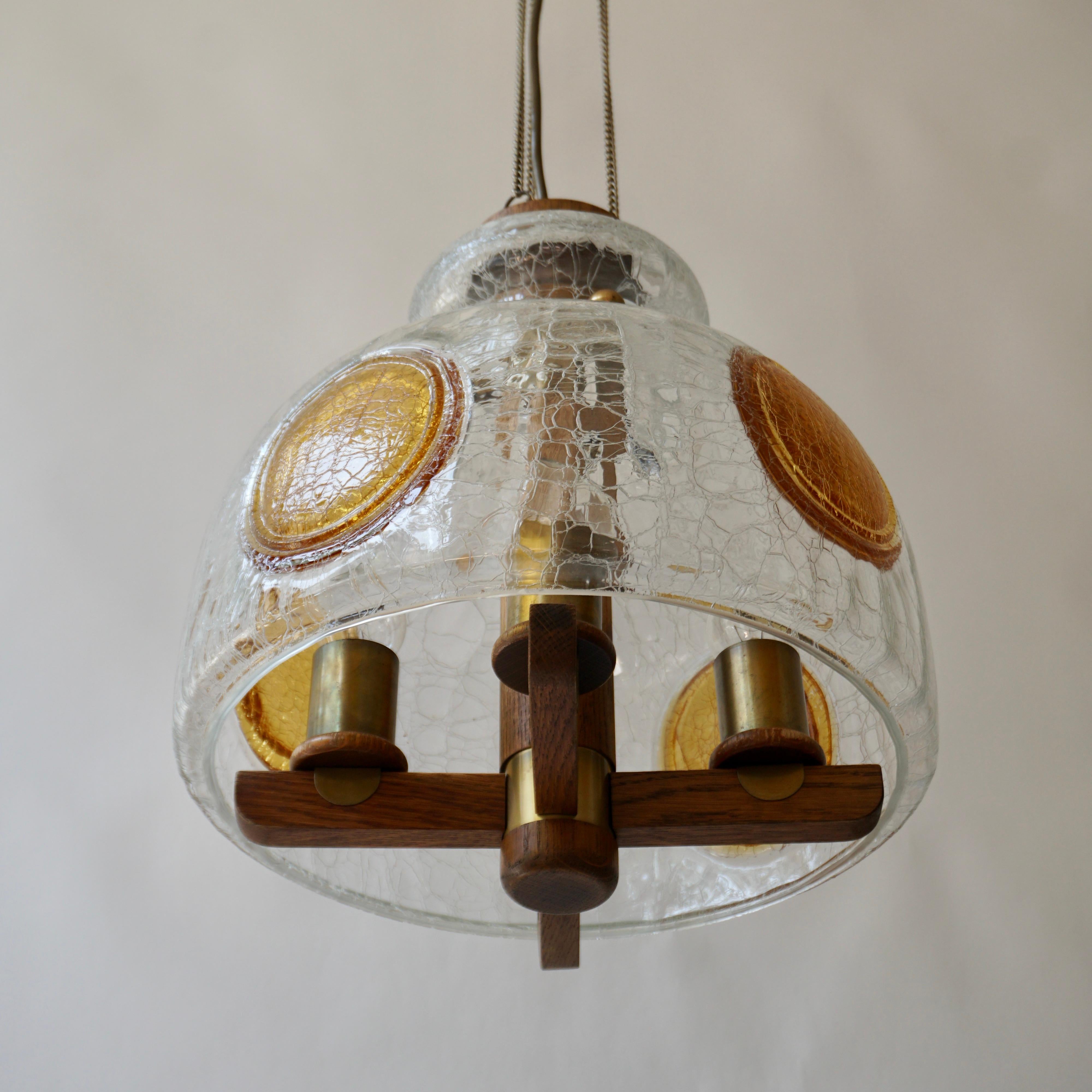 Mid-Century Modern Italian Colorful Mouth Blown Art Glass Murano Pendant Light In Good Condition For Sale In Antwerp, BE