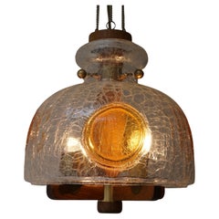 Lampe à suspension italienne en verre d'art soufflé à la bouche coloré de Murano, mi-siècle moderne