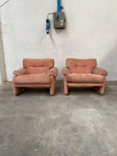 Mid-Century Modern Italian Coronado Armchairs by Tobia Scarpa for B&B Italia