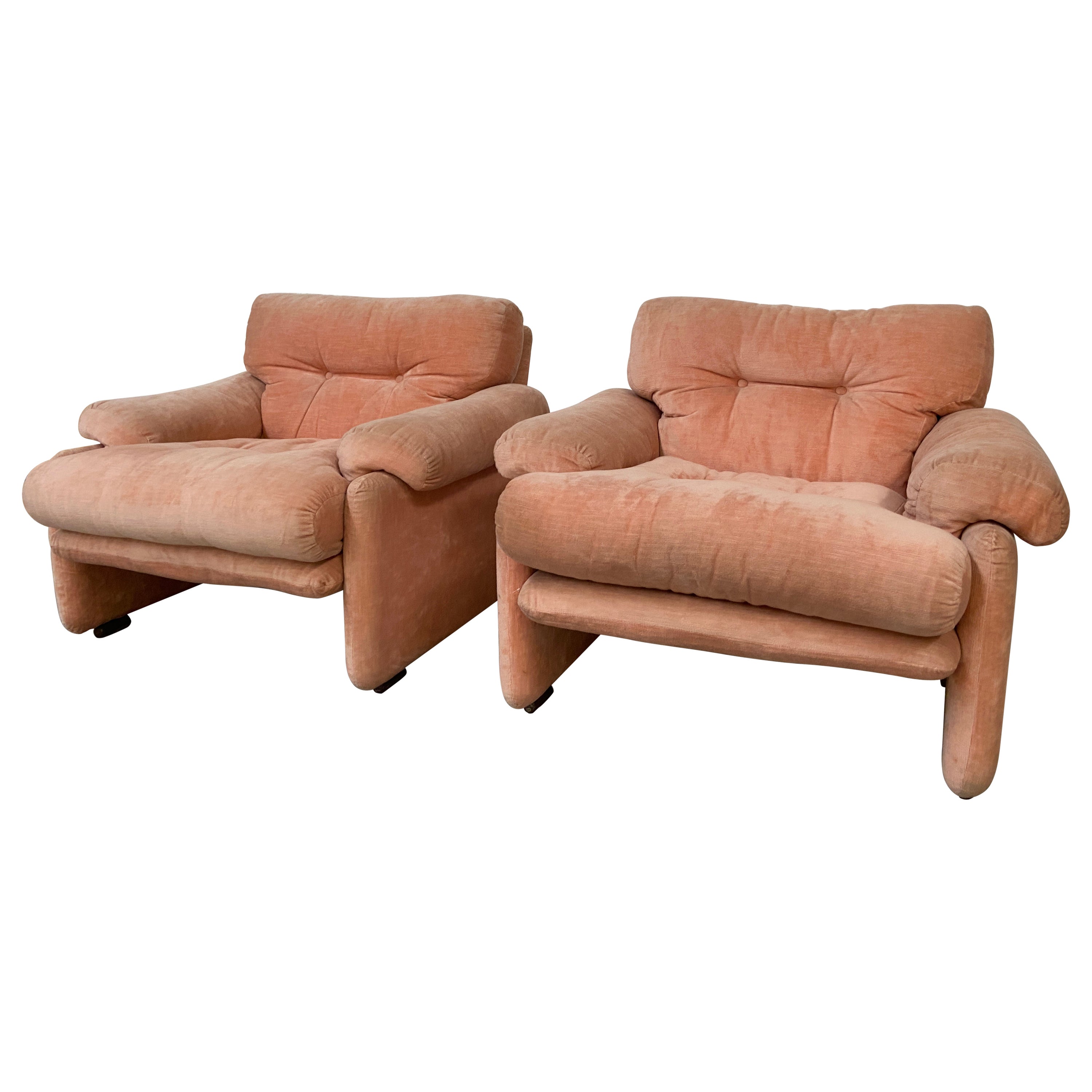 Mid-Century Modern Italian Coronado Armchairs by Tobia Scarpa for B&B Italia