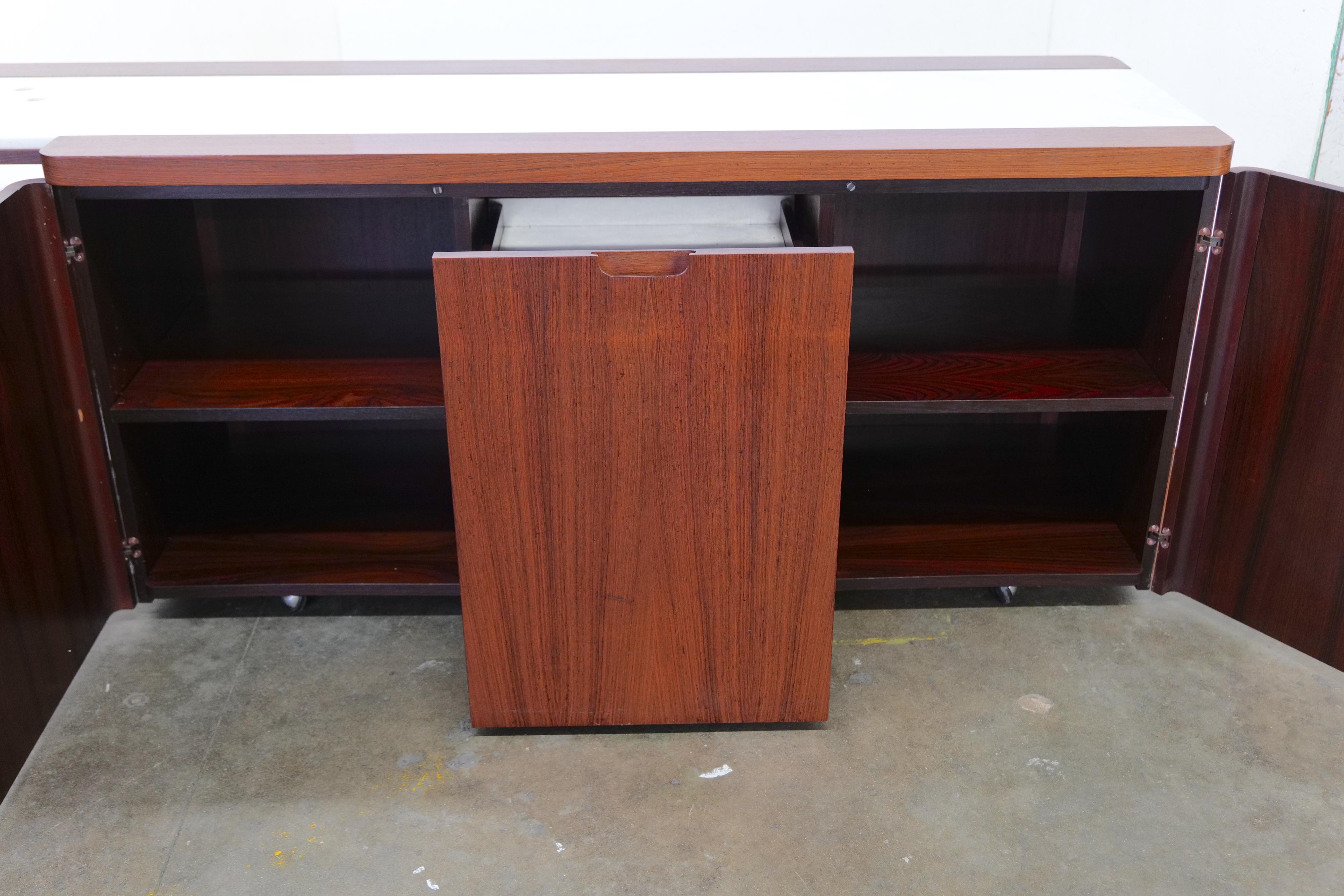 Marble Mid-Century Modern Italian Credenza, 1970s For Sale