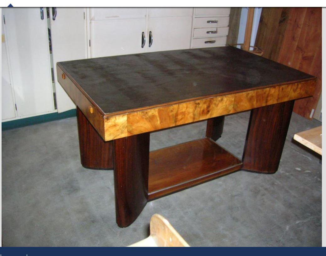 Mid-Century Modern Italian deco adjustable table, 1940s
Measures: Length cm.155/210, width cm 93, height cm 80.