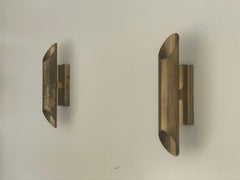 Coppia di lampade in ottone di design italiano del Medioevo, anni '60, Italia