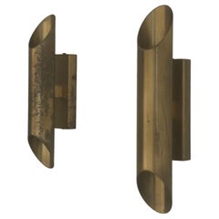 Coppia di lampade in ottone di design italiano del Medioevo, anni '60, Italia