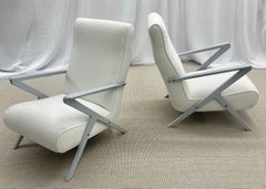 Mid-Century Modern Italian Designer Lounge/Arm Chairs, Manner Gio Ponti, Bouclé