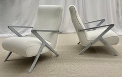 Mid-Century Modern Italian Designer Lounge/Arm Chairs, Manner Gio Ponti, Bouclé