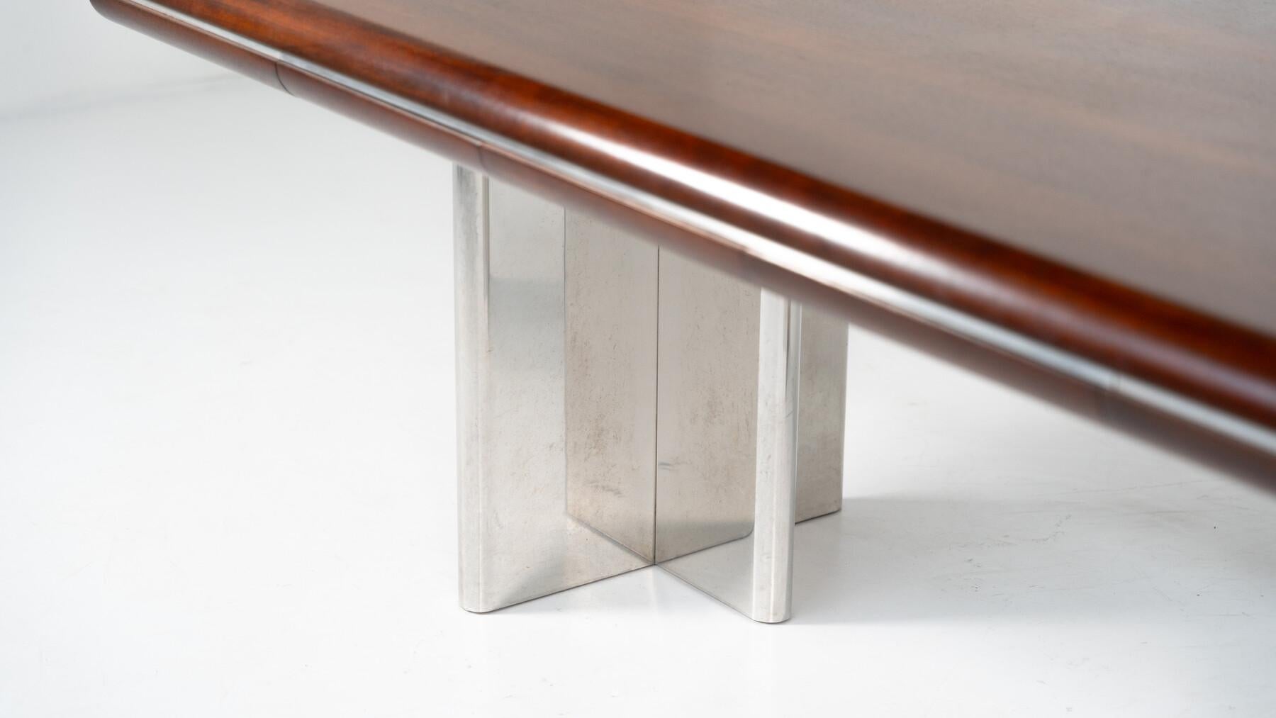 Leather Mid-Century Modern Italian Desk by Hans von Klier for Skipper, 1970s For Sale