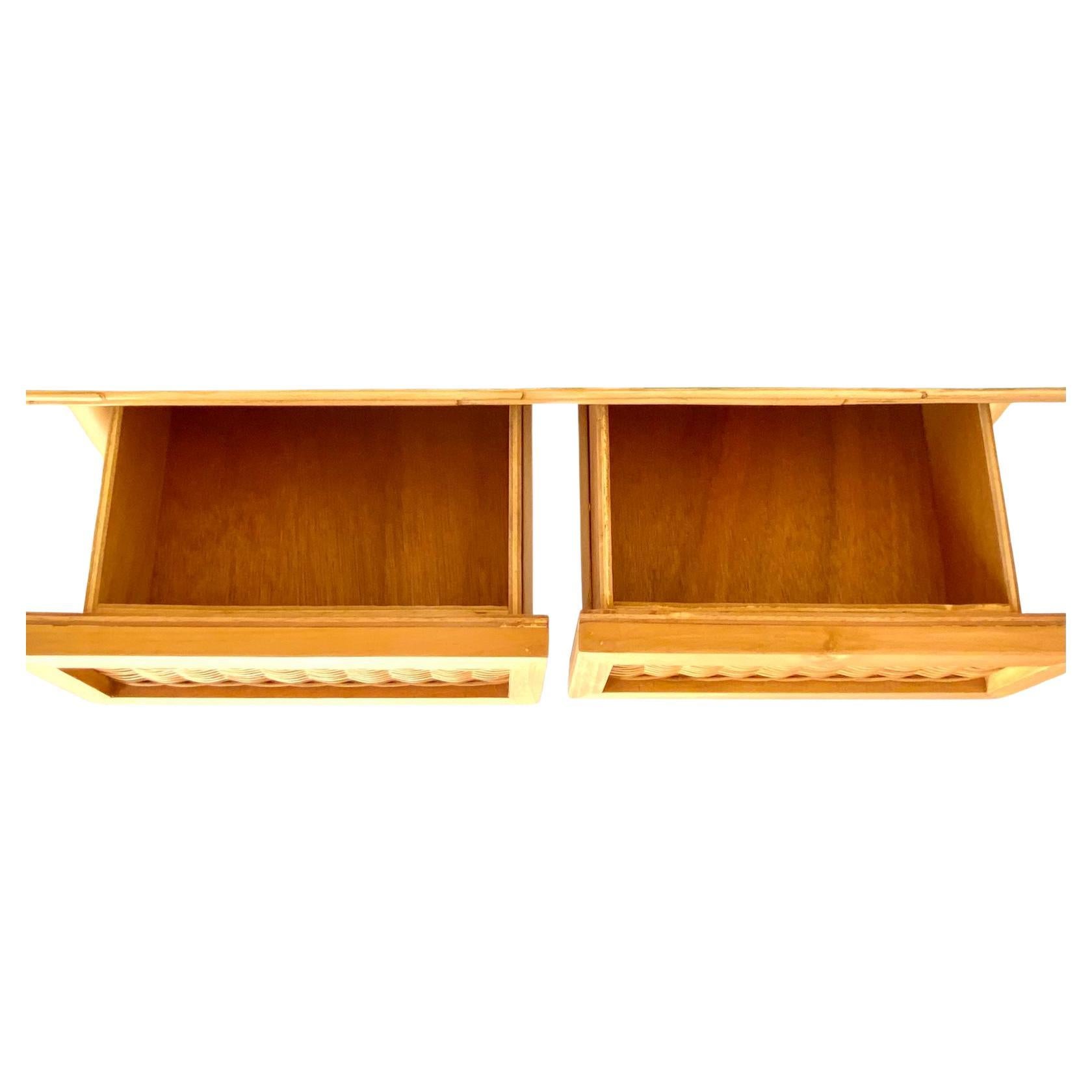 Mid Century Modern Italian Desk in Bamboo and Rattan in the style of Sognot 9