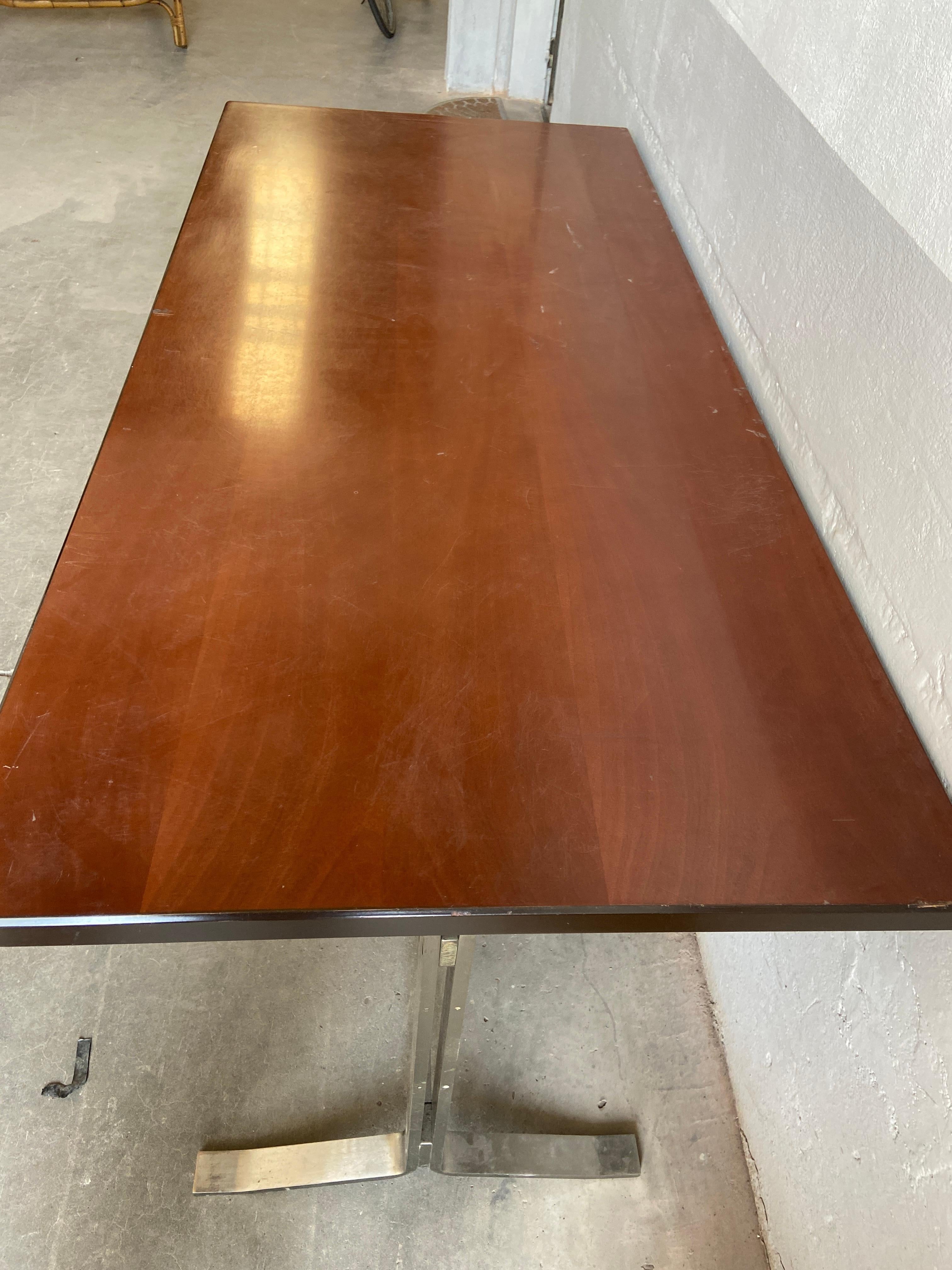 Mid-Century Modern Italian Desk Table by Gianni Moscatelli for Formanova For Sale 2