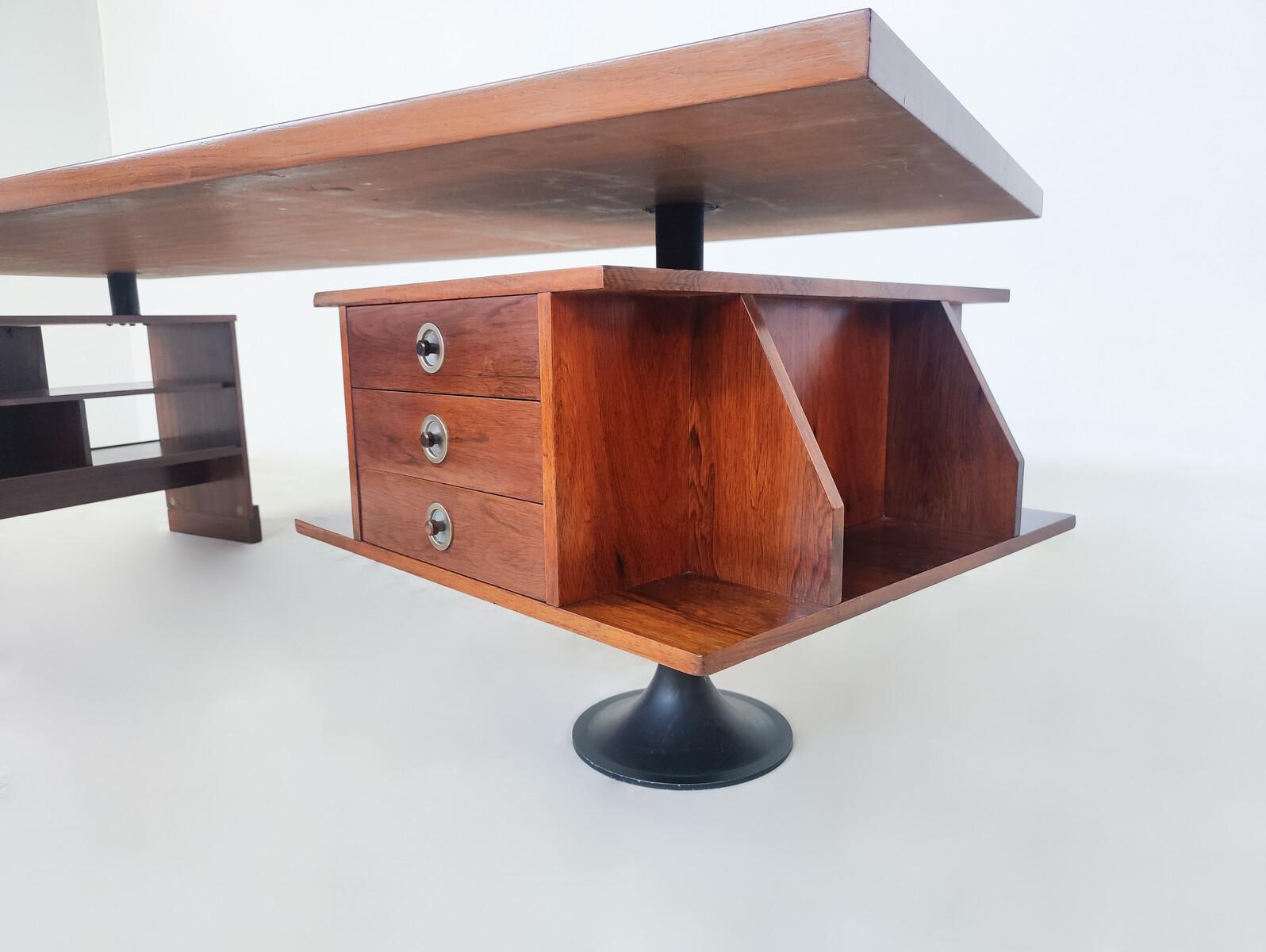 Wood Mid-Century Modern Italian Desk with Drawers, 1960s