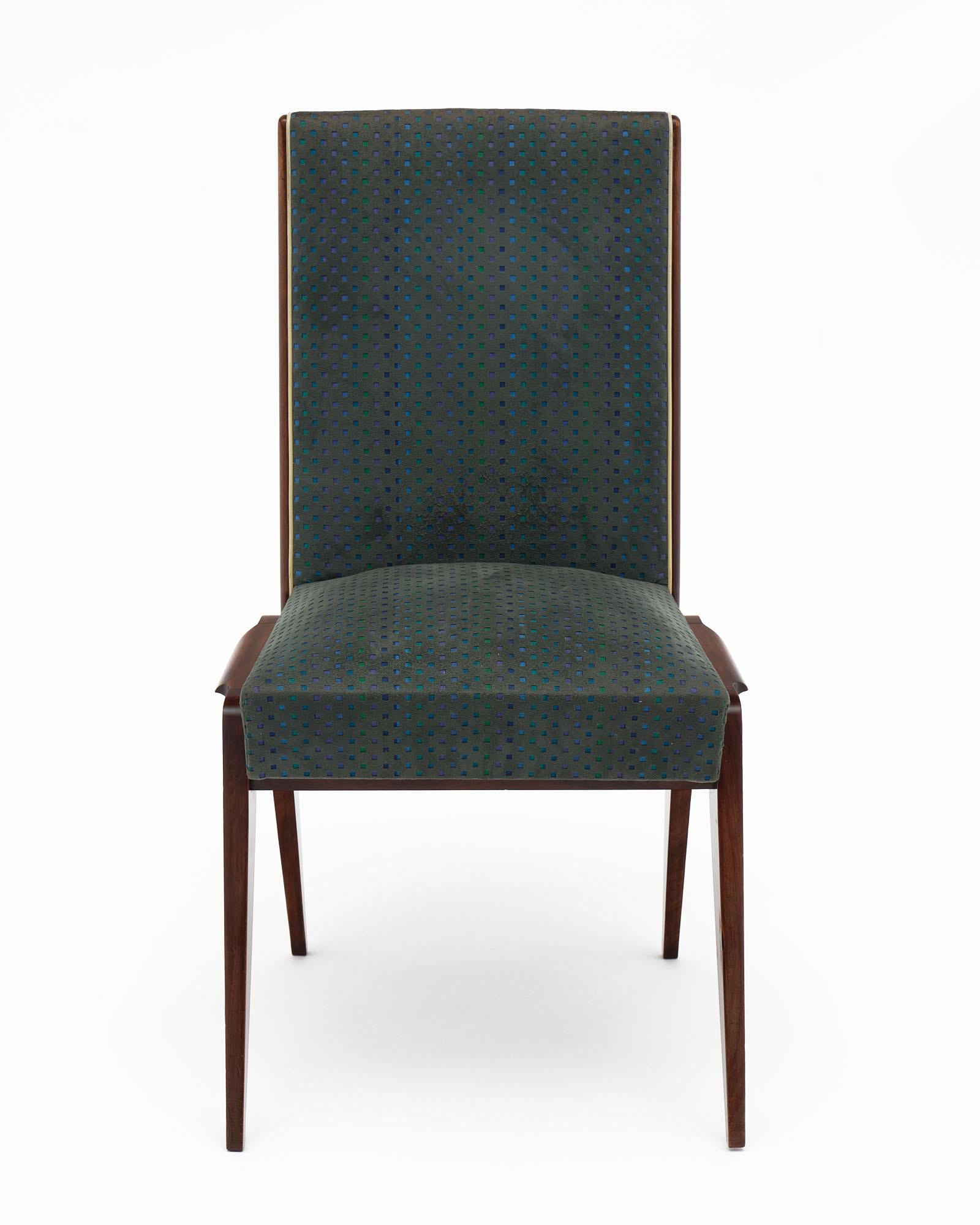 Walnut Mid-Century Modern Italian Dining Chairs For Sale