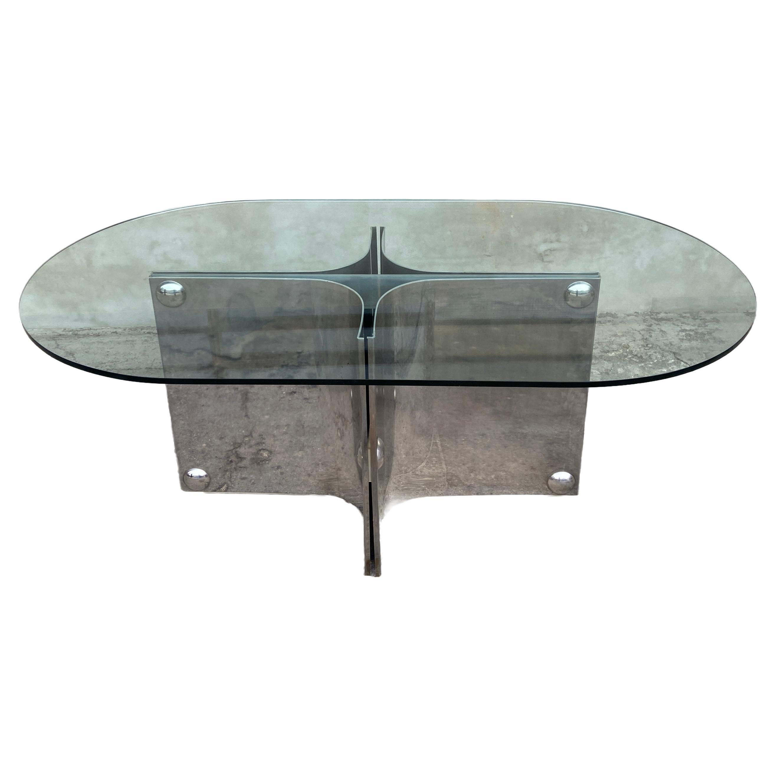 Mid-Century Modern Italian Dining or Center Table by Vittorio Introini. 1970s