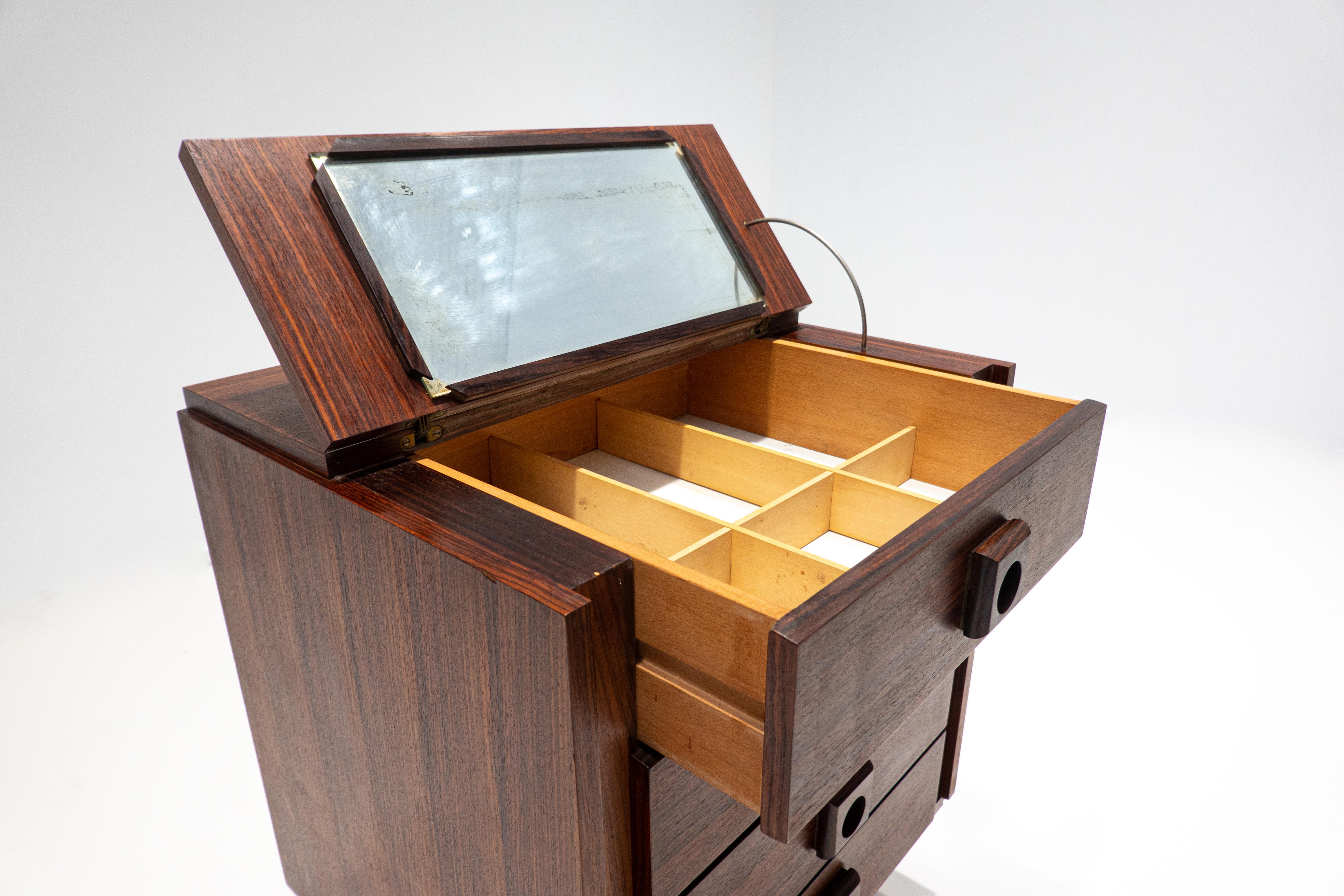 Table de toilette italienne The Modernity, teck, années 1960 en vente 4