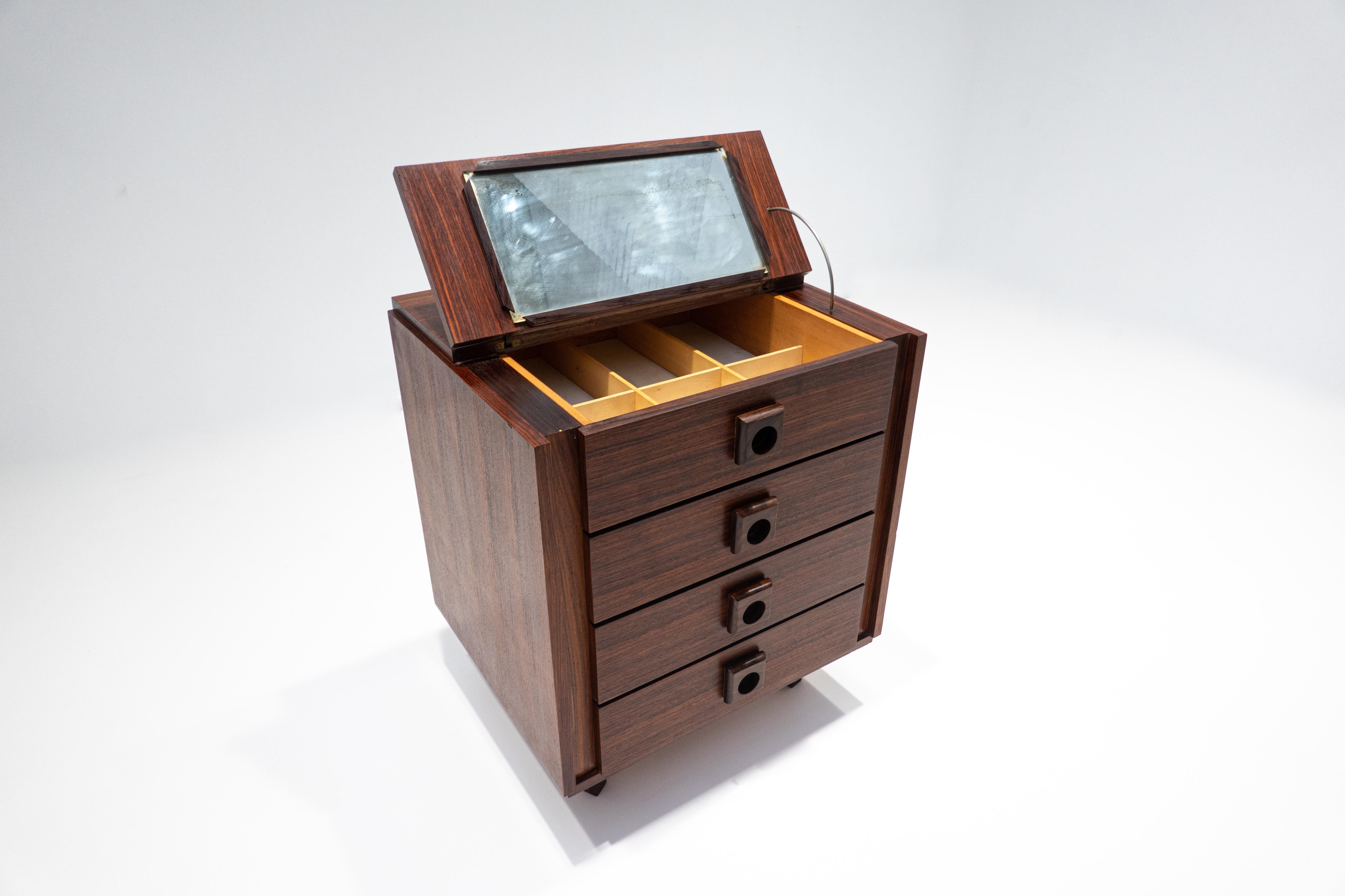 Table de toilette italienne The Modernity, teck, années 1960 en vente 2