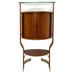Dry Bar italiano moderno di metà secolo, noce, anni '60