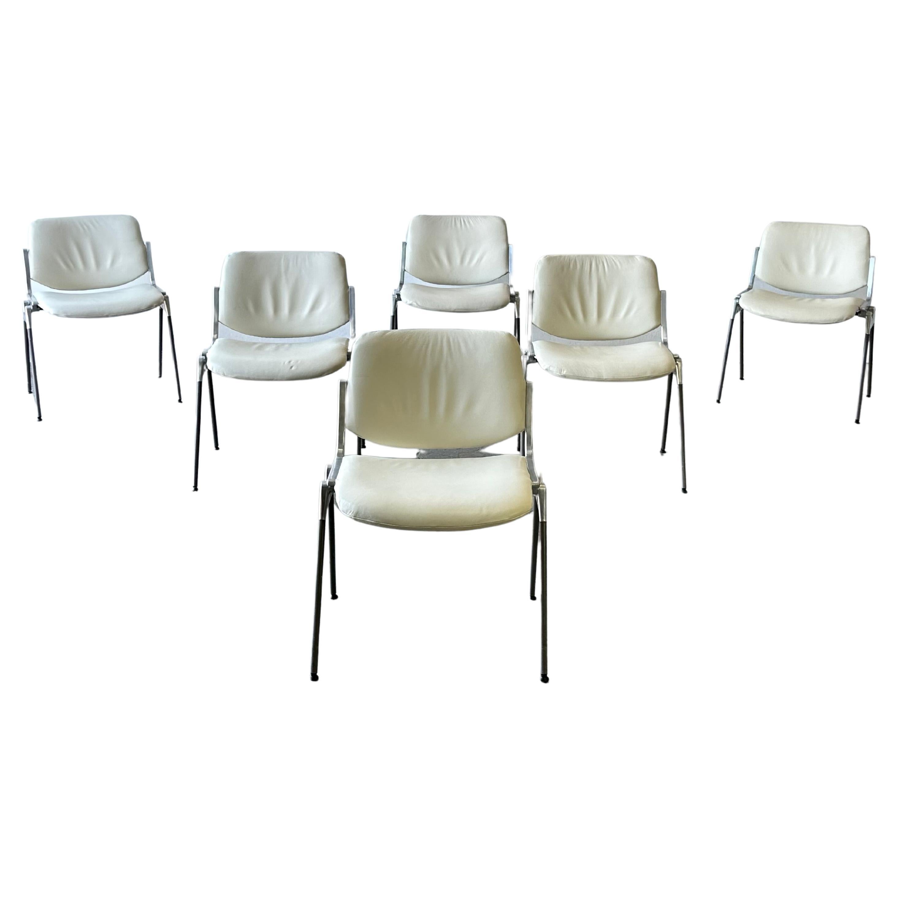 Mid-Century Modern Italian DSC106 Chairs by Giancarlo Piretti for Anonima Castel