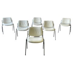 Moderne italienische DSC106-Stühle aus der Mitte des Jahrhunderts von Giancarlo Piretti für Anonima Castel