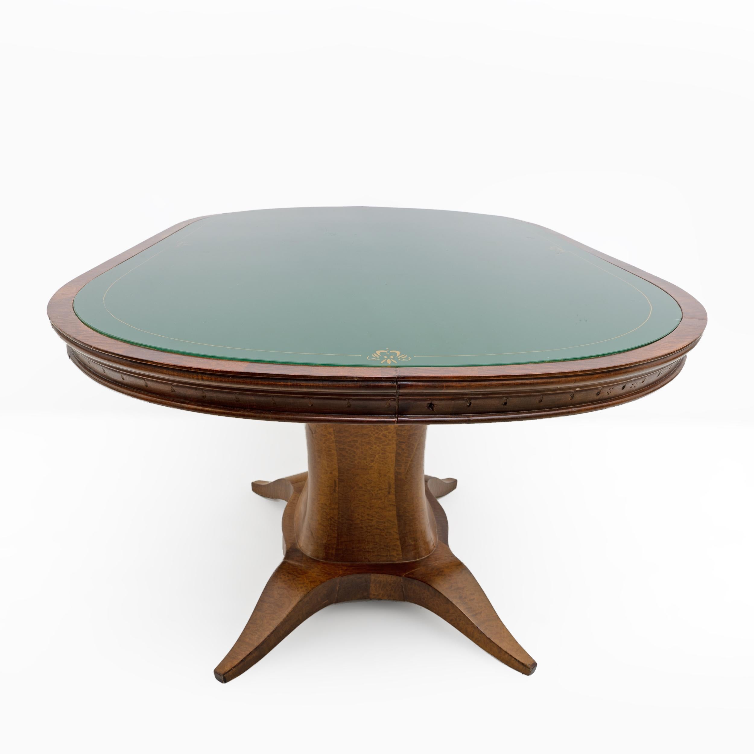 Ovaler italienischer Ulmenwurzel-Esstisch, Mid-Century Modern, 1950er Jahre (Moderne der Mitte des Jahrhunderts) im Angebot