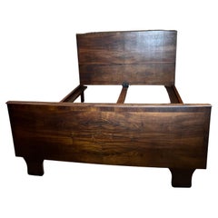 Mid-Century Modern Italian Exotic Wood Queen Bed Style Osvaldo Borsani