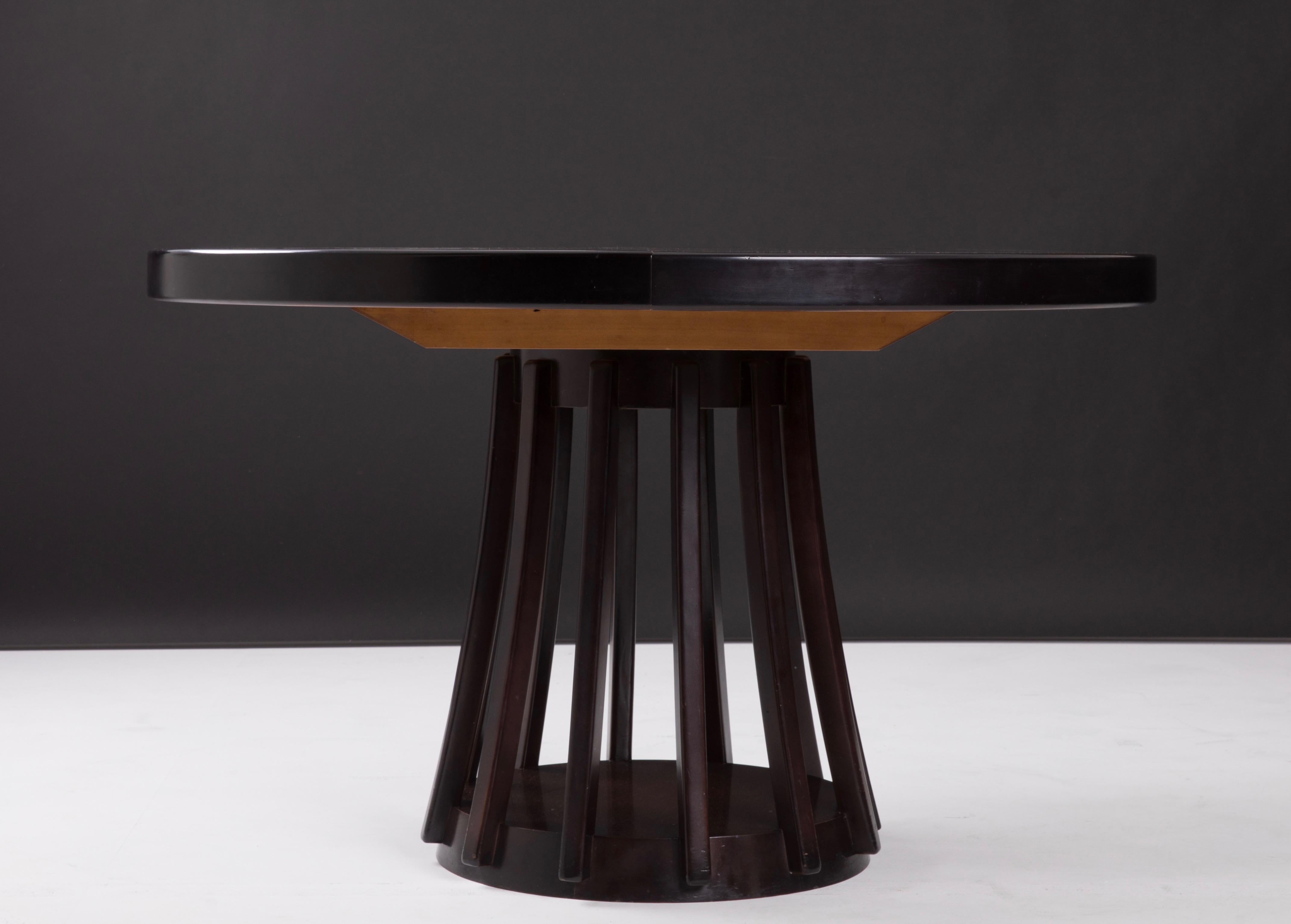 Wood Mid-Century Modern Italian Angelo Mangiarotti Extendable Dining Table.1970s