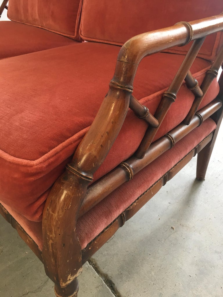 MidCentury Modern Italian Faux Bamboo Living Room Set, 1960s For Sale