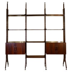 Mid Century Modern Italian Floor to Ceiling Wall Unit / room divider - 1960s