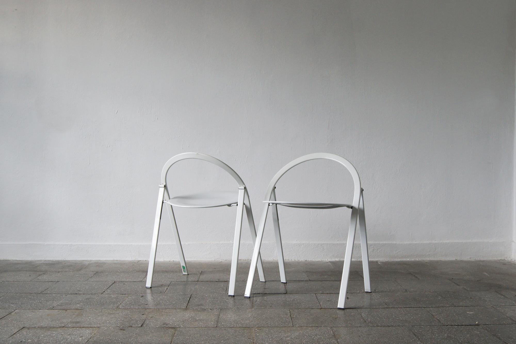 Mid-Century moderno Sedie Foldes italiane moderne di metà secolo di Giorgio Cattelan per Cidue, Italia in vendita
