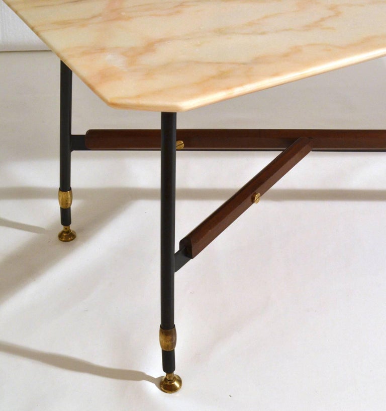 Mid-Century Modern Italian Marble-Top Coffee Table on ...