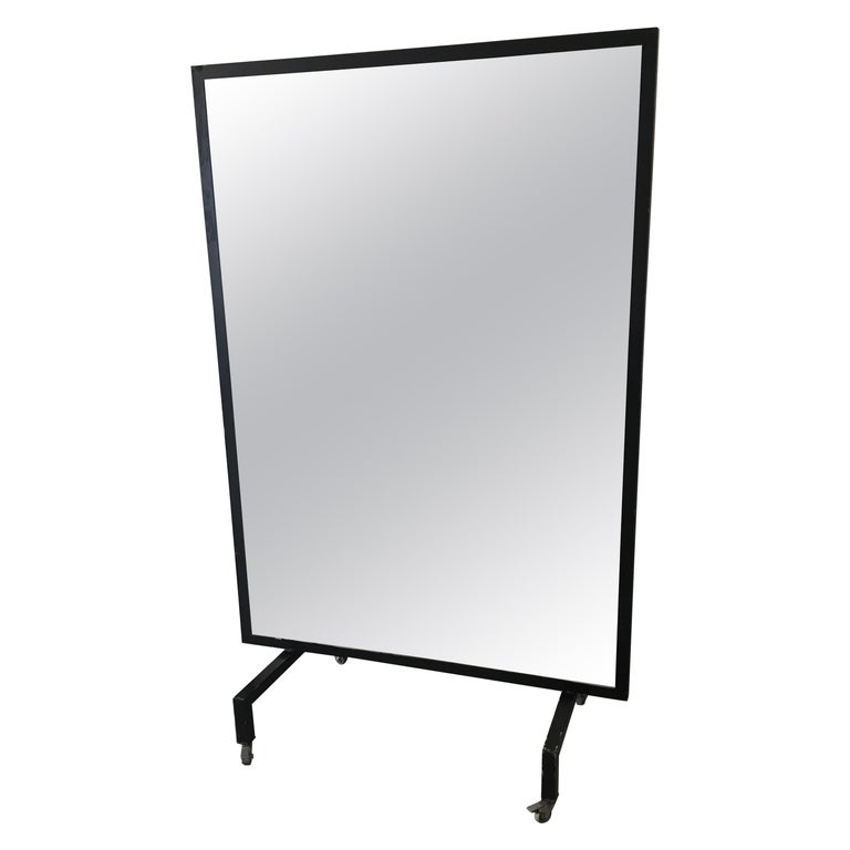 MidCentury Modern Italian Full Length Free Standing Mirror on Wheels