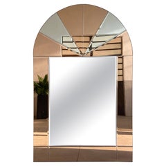 Mid-Century Modern Italian Full Length Wall Mirror with Colored Mirror Inserts
