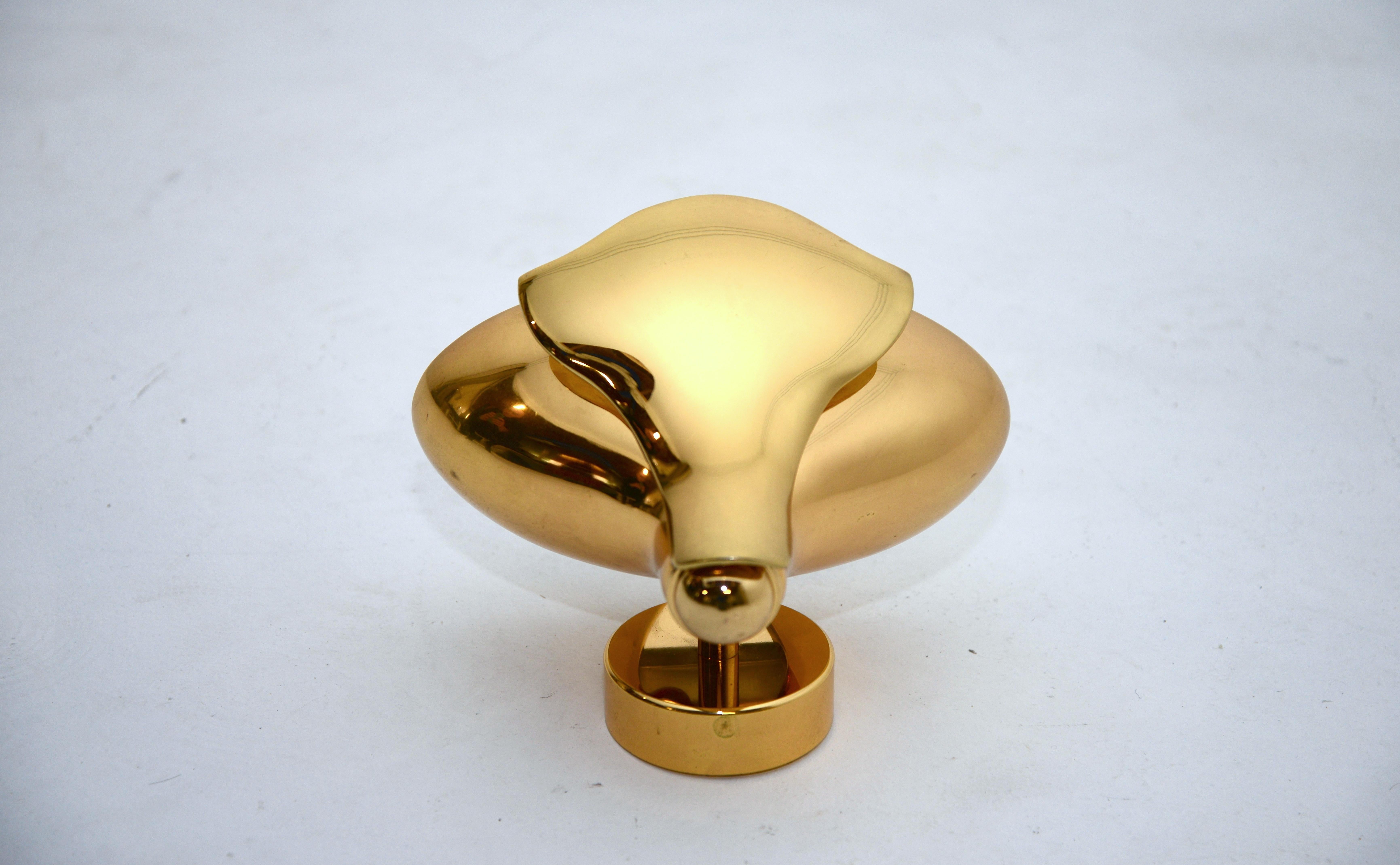 Mid-Century Modern Italian Gilt Brass Applique by Fratelli Martini, 1980s In Good Condition In Prato, IT